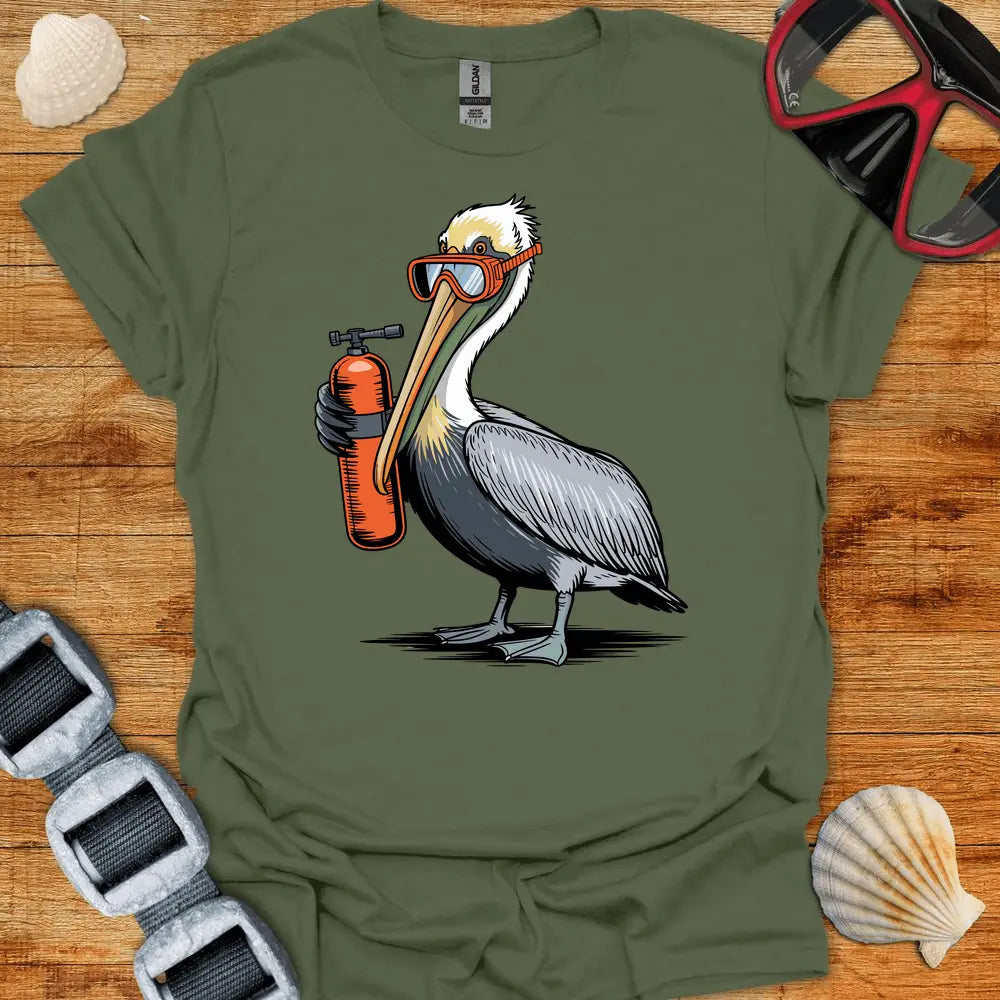 T-Shirt Military Green / S Pelican Diver T-Shirt