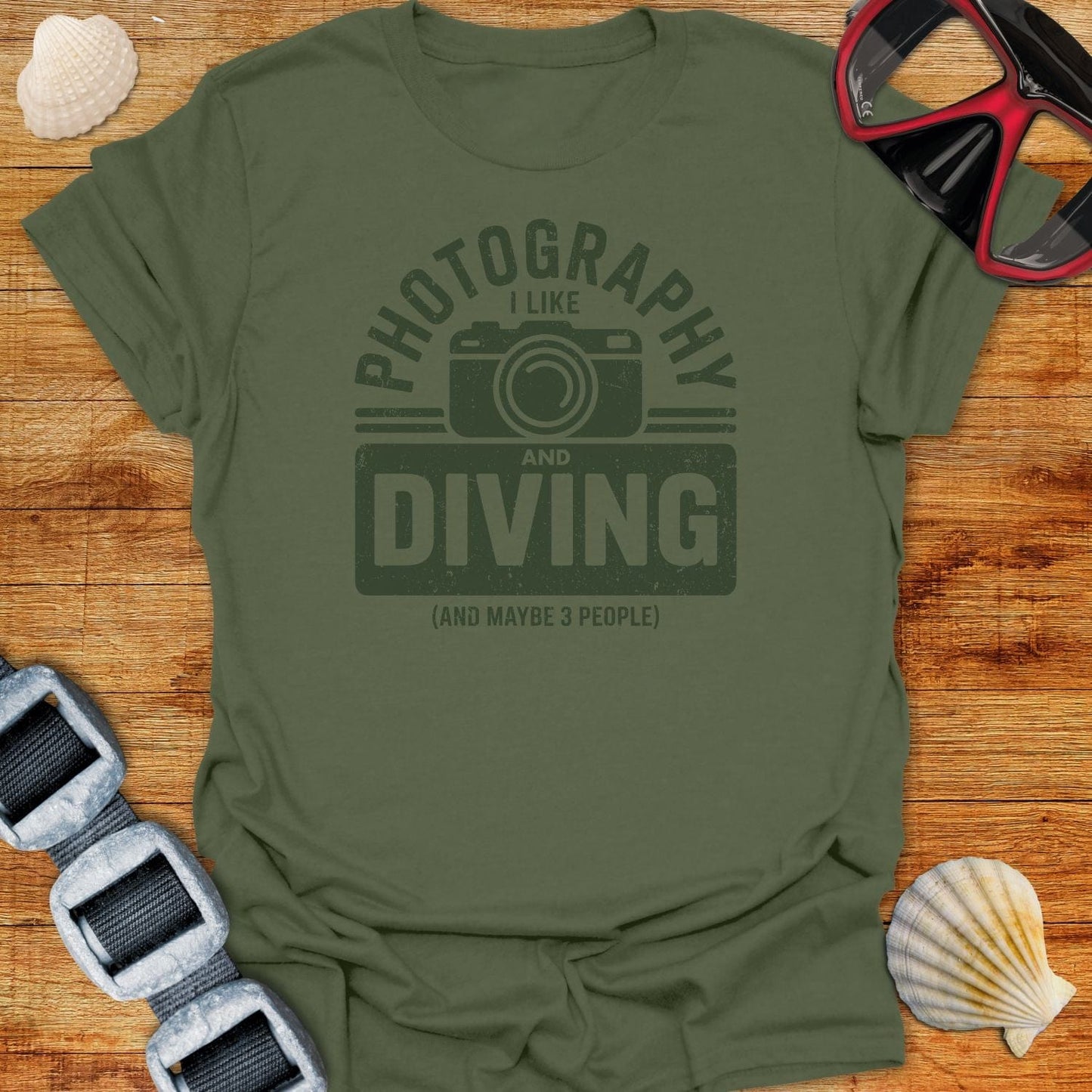 T-Shirt Military Green / S Photography & Diving T-Shirt
