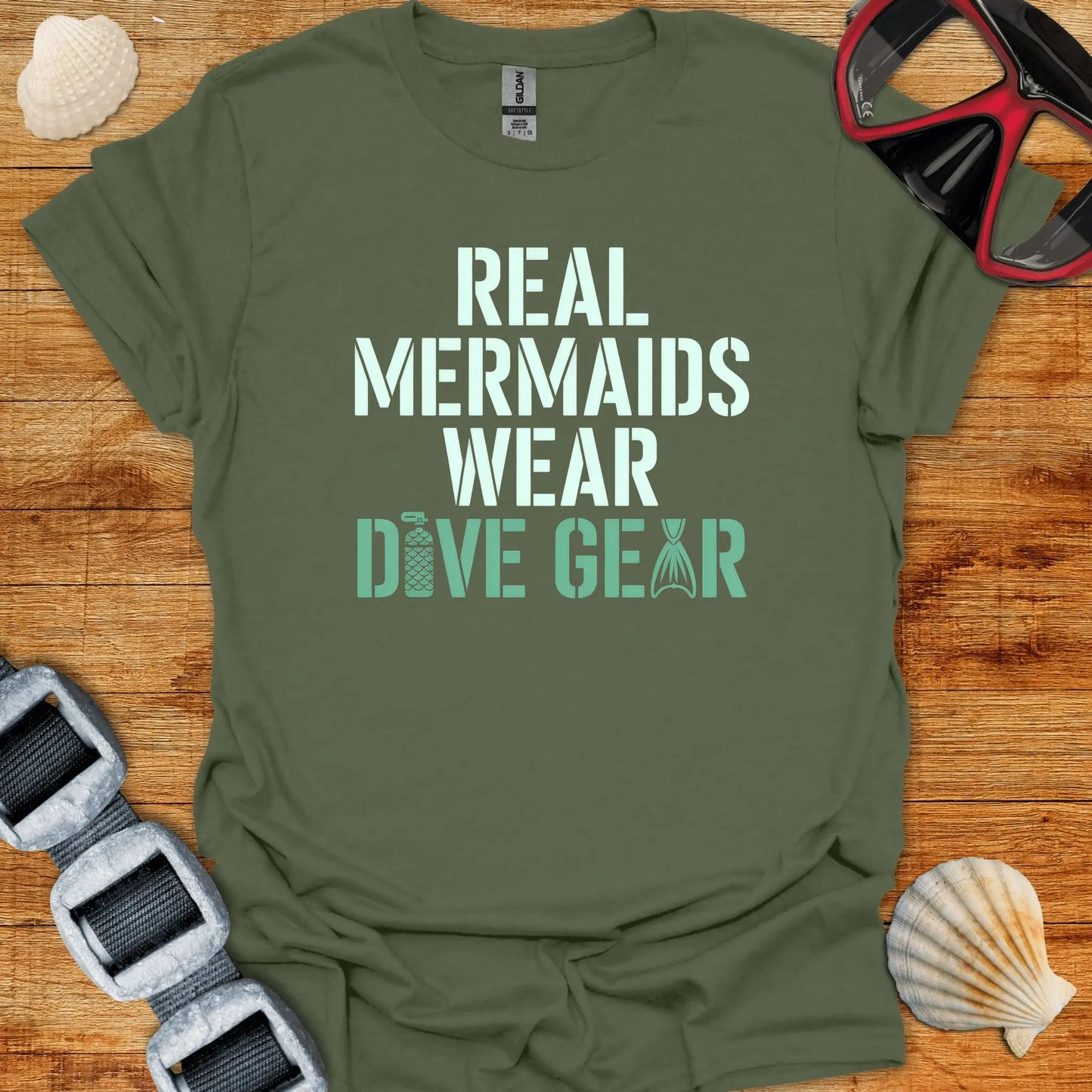 T-Shirt Military Green / S Real Mermaid T-Shirt