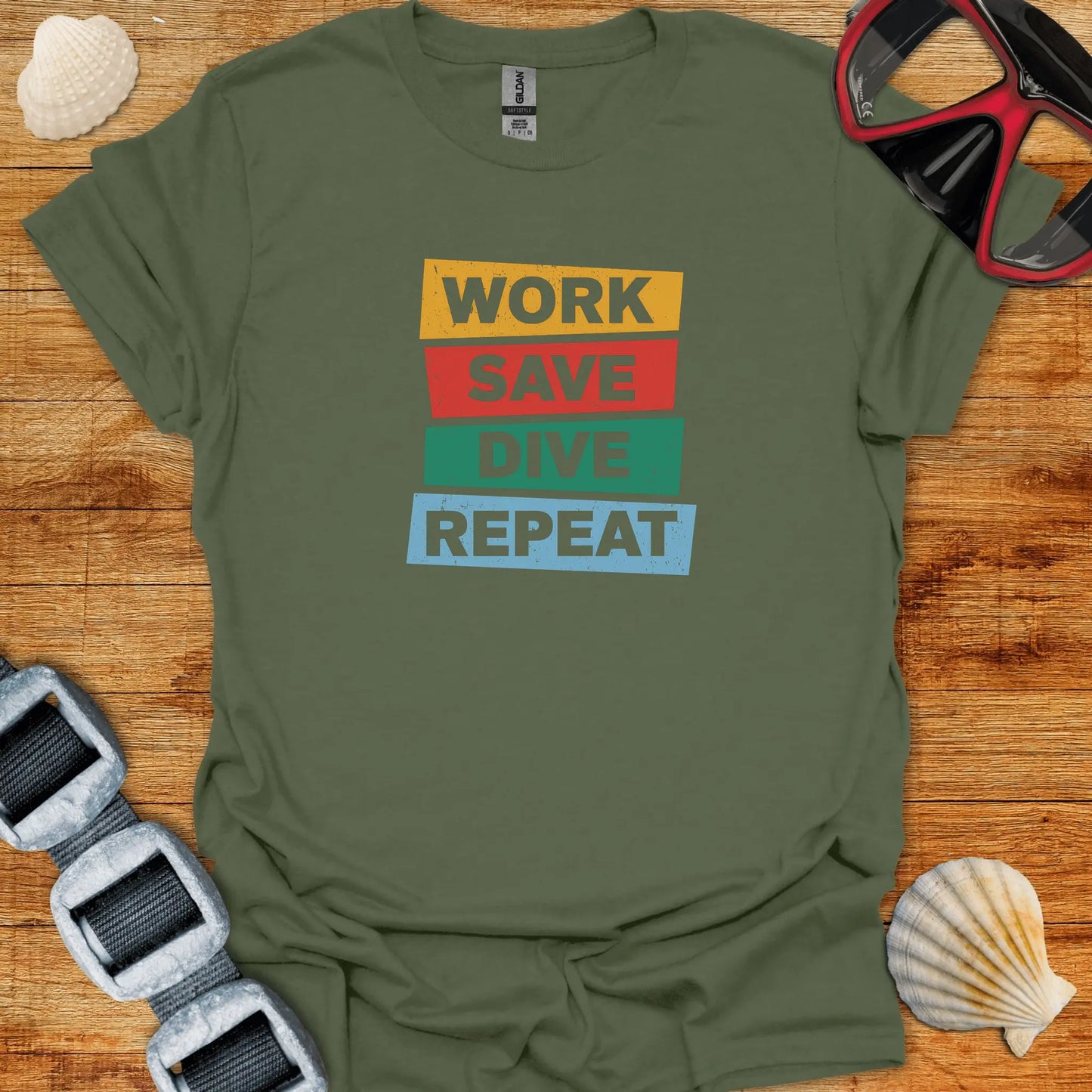 T-Shirt Military Green / S Save Dive T-Shirt