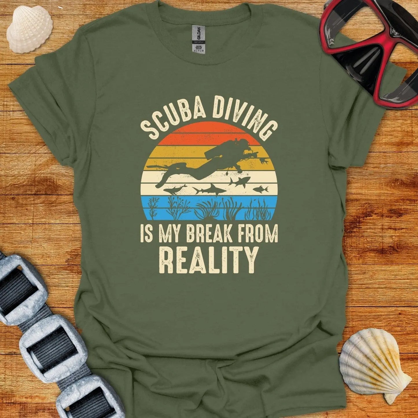 T-Shirt Military Green / S Scuba Break From Reality
