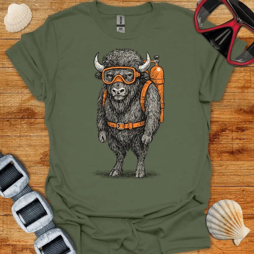 T-Shirt Military Green / S Scuba Byson T-Shirt