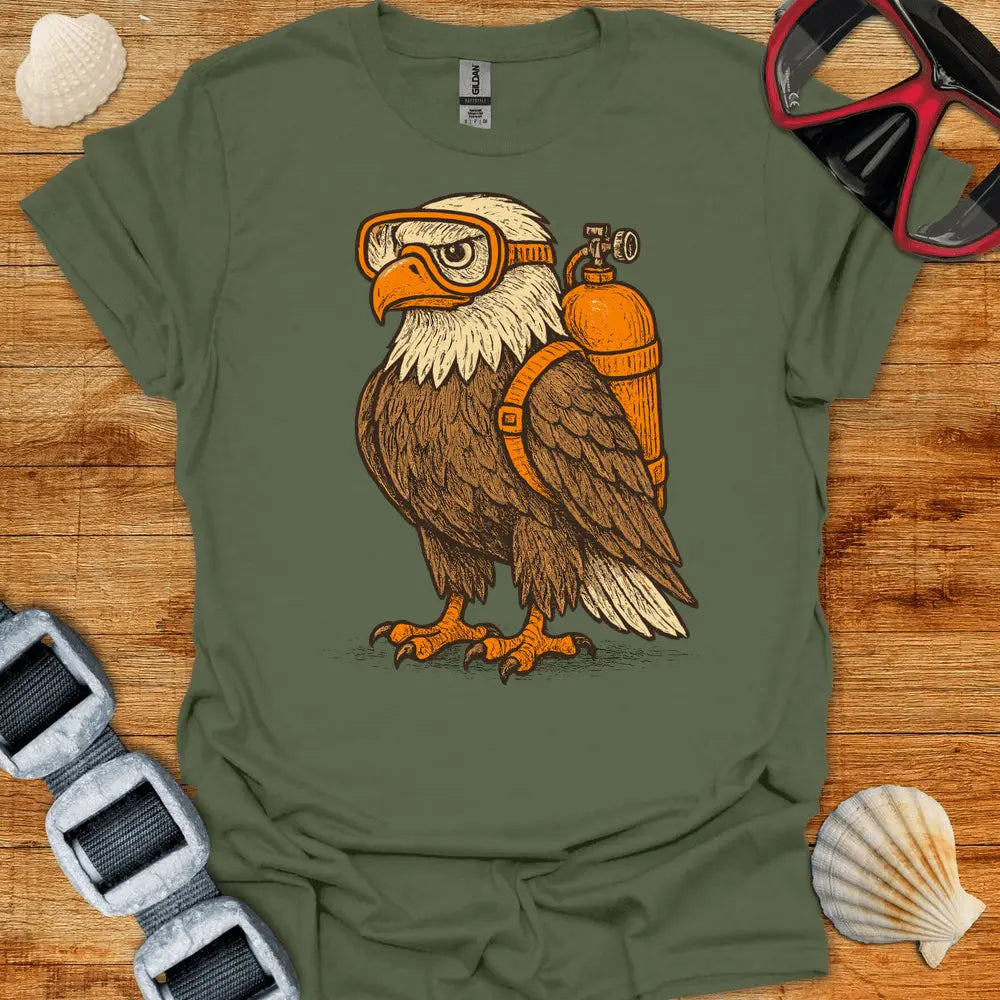 T-Shirt Military Green / S Scuba Eagle T-Shirt