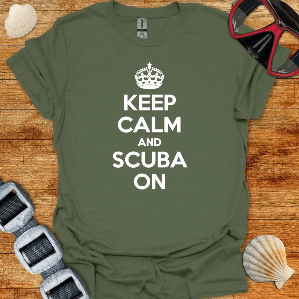 T-Shirt Military Green / S Scuba On T-Shirt