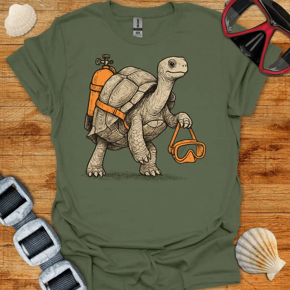 T-Shirt Military Green / S Scuba Tortoise T-Shirt
