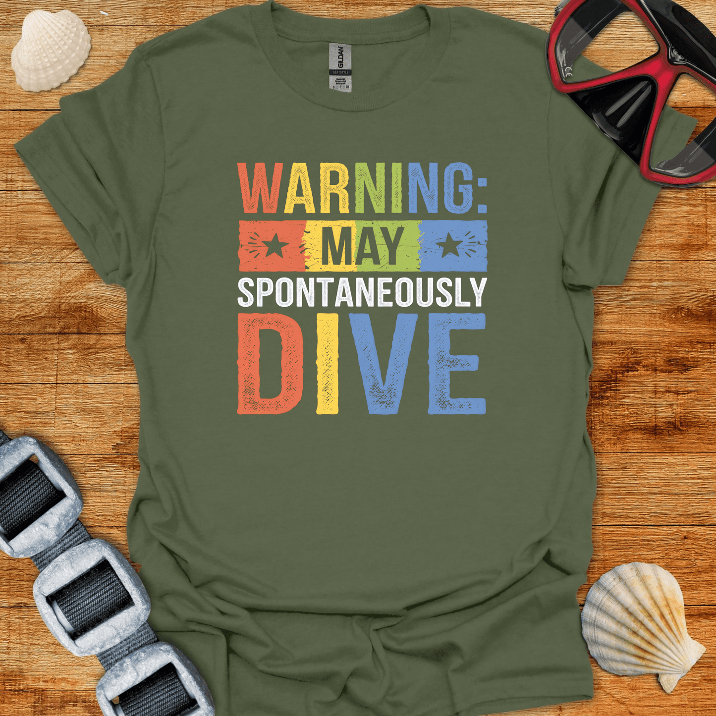 T-Shirt Military Green / S Spontaneously T-Shirt