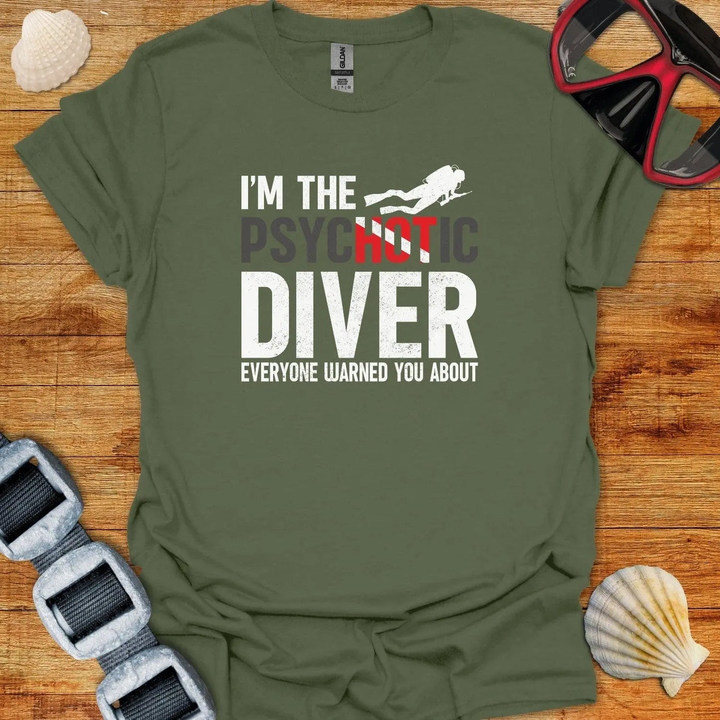 T-Shirt Military Green / S The HOT Diver