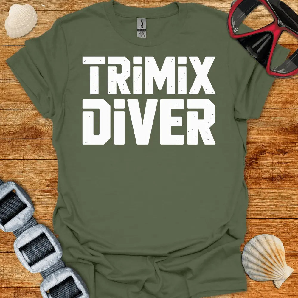 T-Shirt Military Green / S Trimix Diver Bold T-Shirt