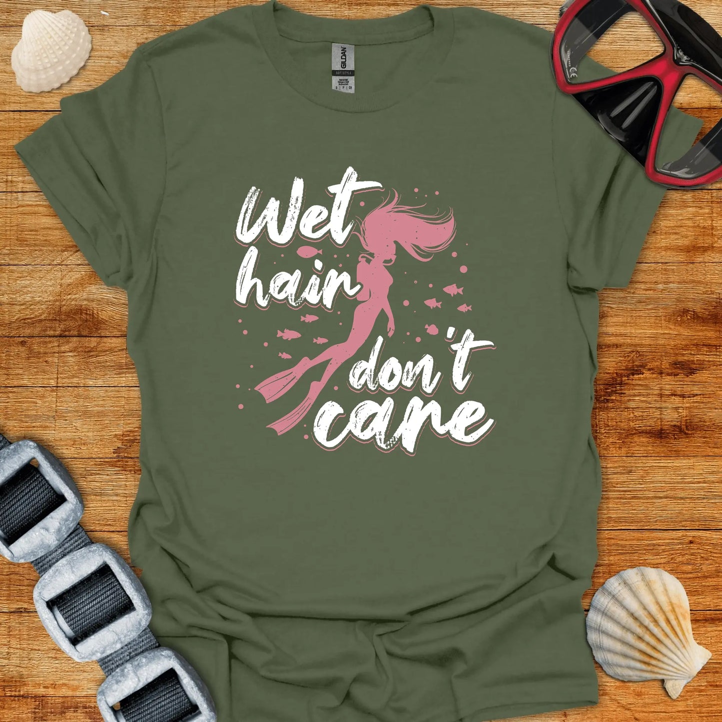 T-Shirt Military Green / S Wet Hair T-Shirt
