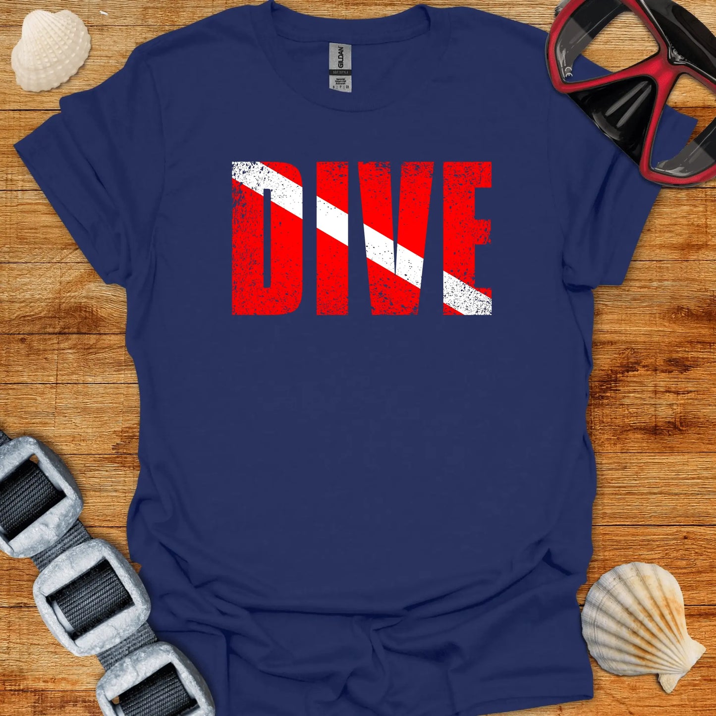 T-Shirt Navy / S Bold Dive T-Shirt