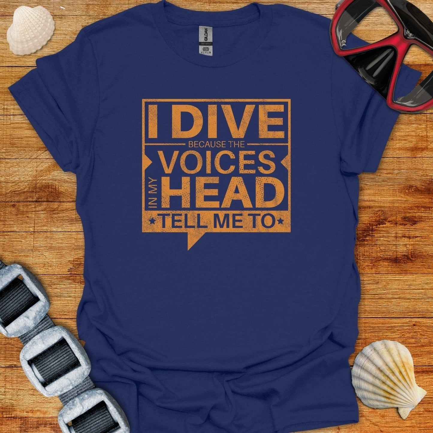 T-Shirt Navy / S Dive Voices T-Shirt