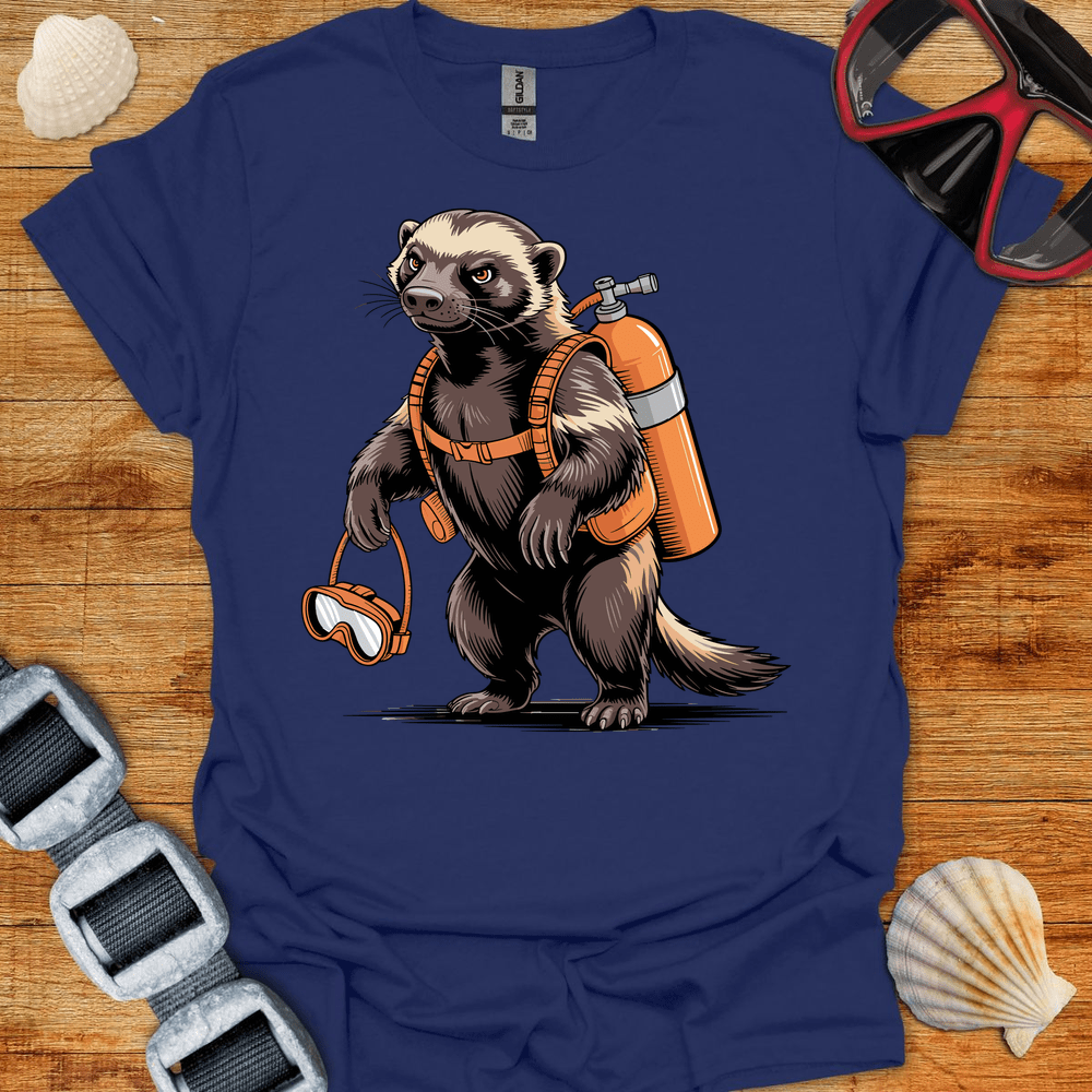 T-Shirt Navy / S Honey Badger Diver T-Shirt