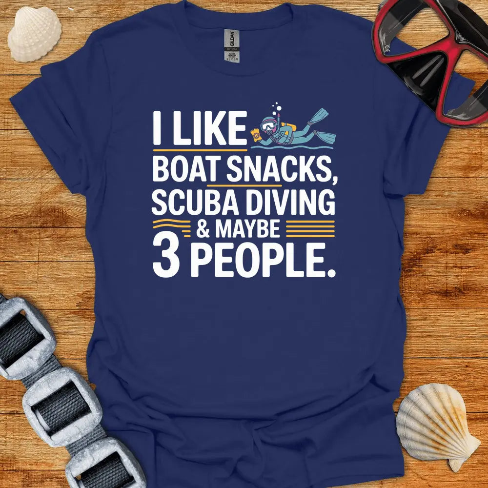 T-Shirt Navy / S I Like Boat Snacks T-Shirt