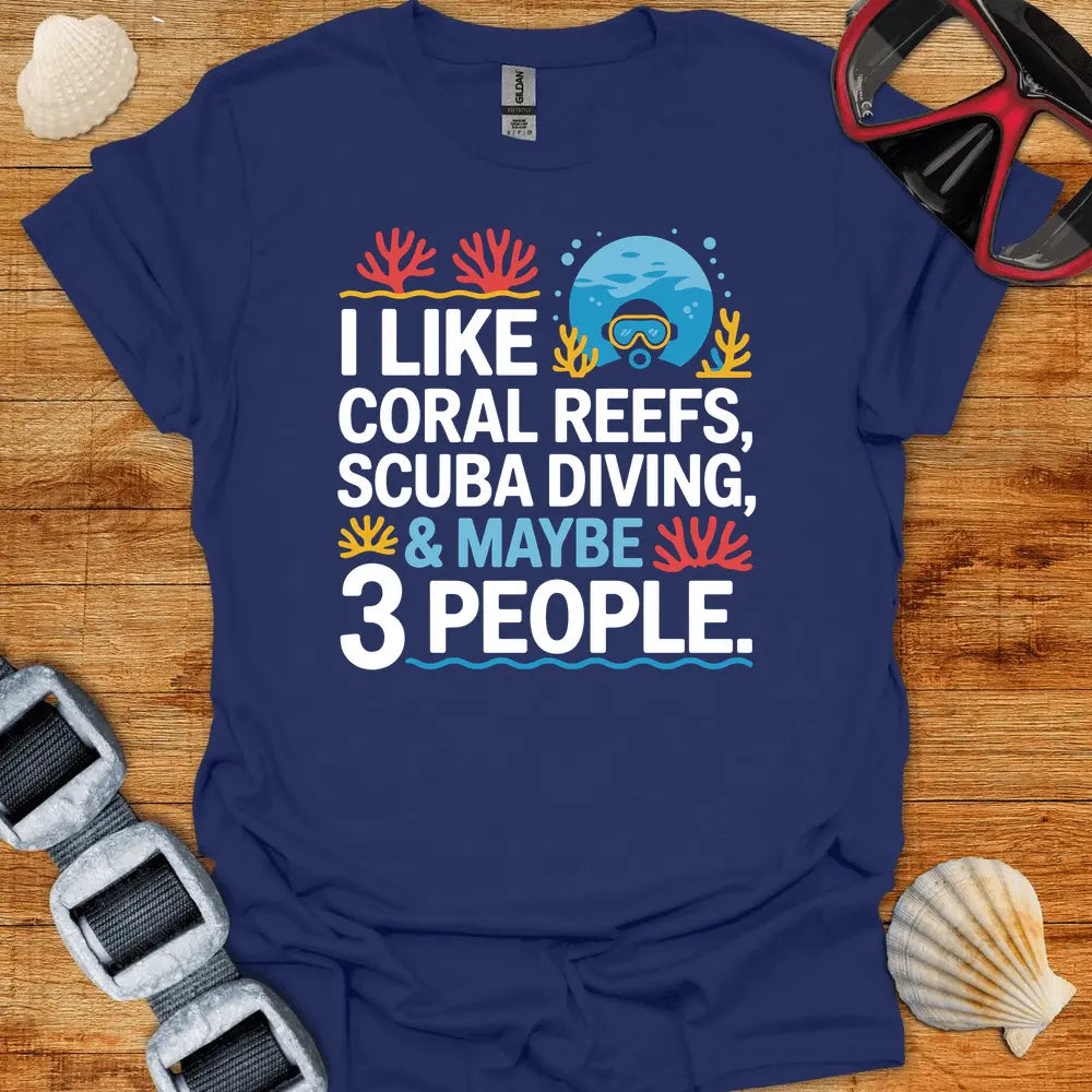 T-Shirt Navy / S I Like Coral T-Shirt