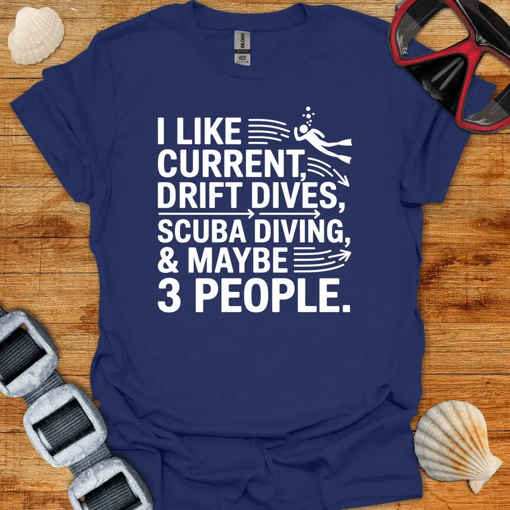 T-Shirt Navy / S I Like Current T-Shirt