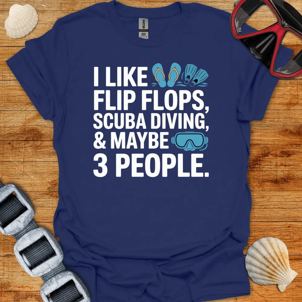 T-Shirt Navy / S I Like Flipflops T-Shirt