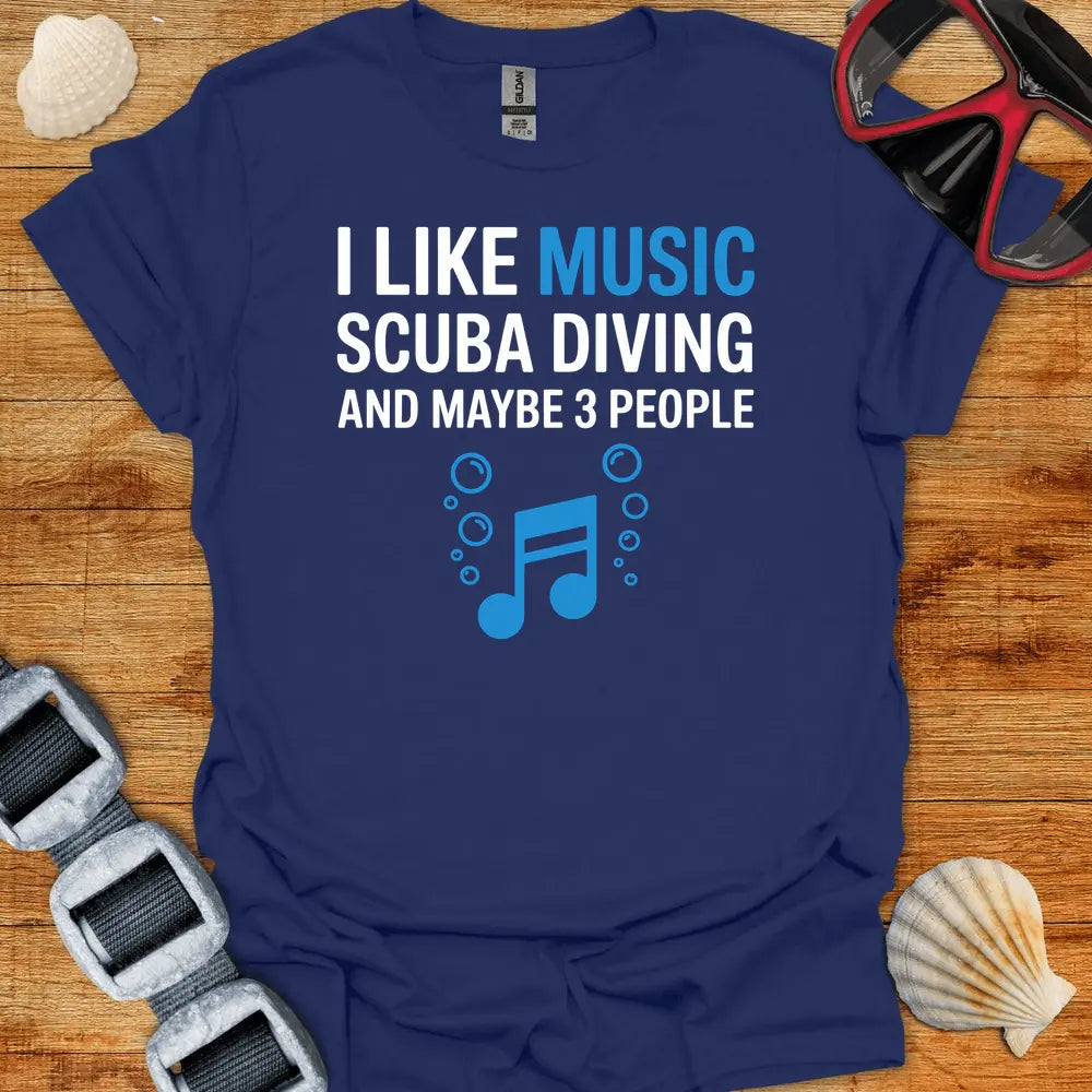 T-Shirt Navy / S I Like Music T-Shirt