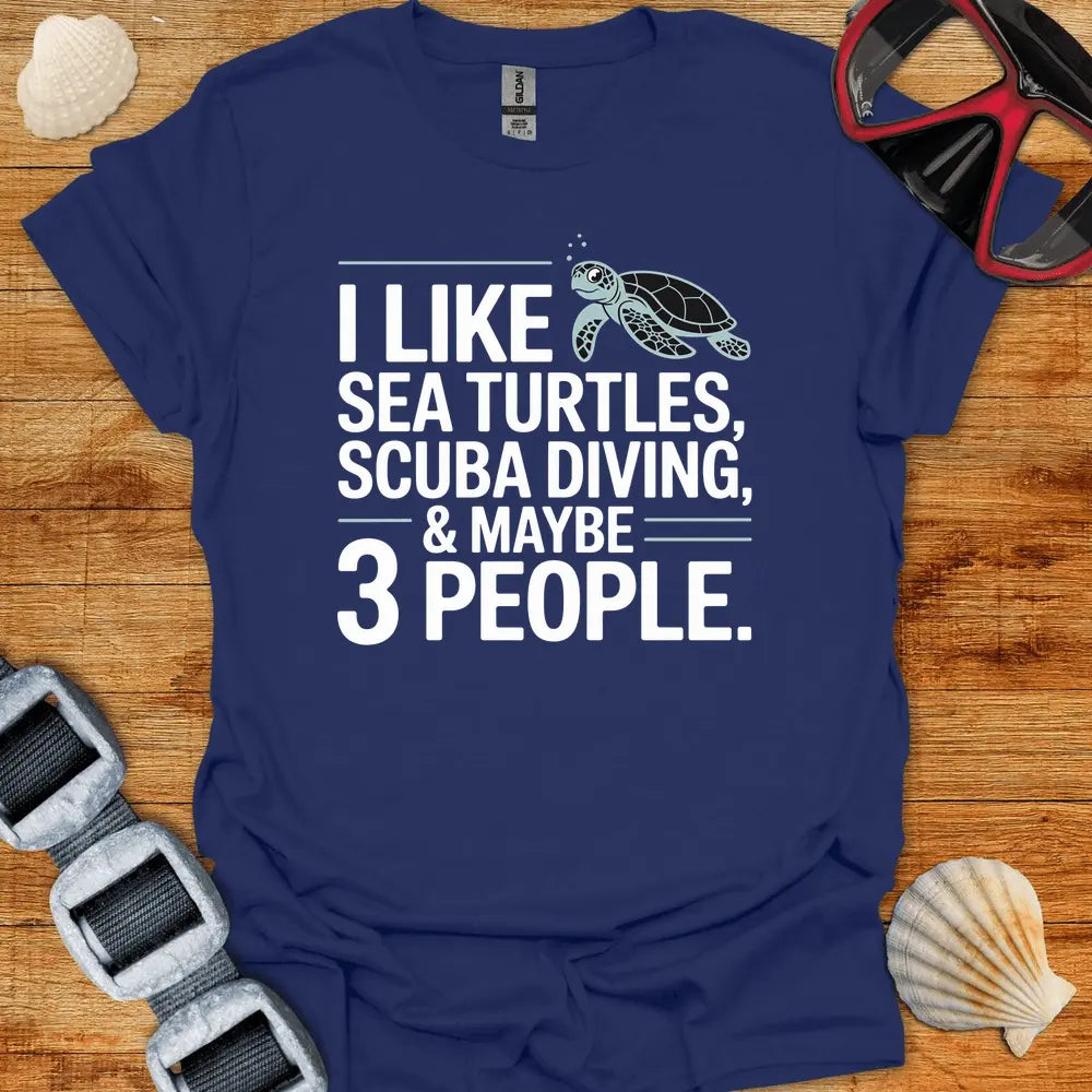 T-Shirt Navy / S I Like Sea Turtles T-Shirt