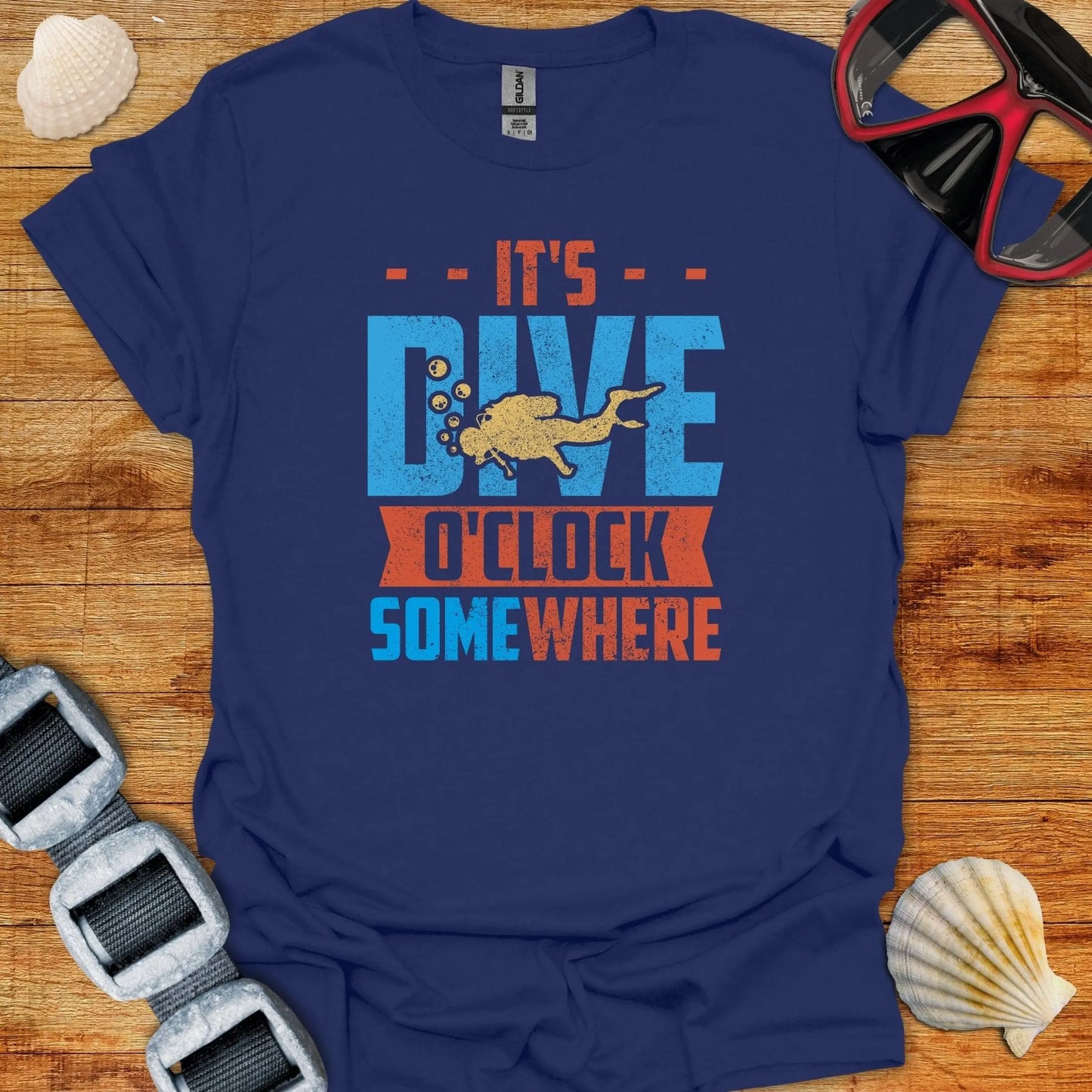 T-Shirt Navy / S It's Dive O'clock Somewhere T-Shirt
