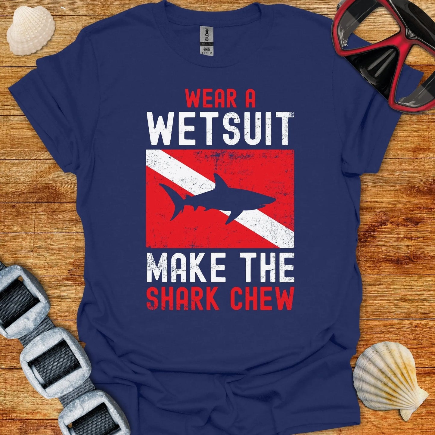 T-Shirt Navy / S Make The Shark Chew T-Shirt