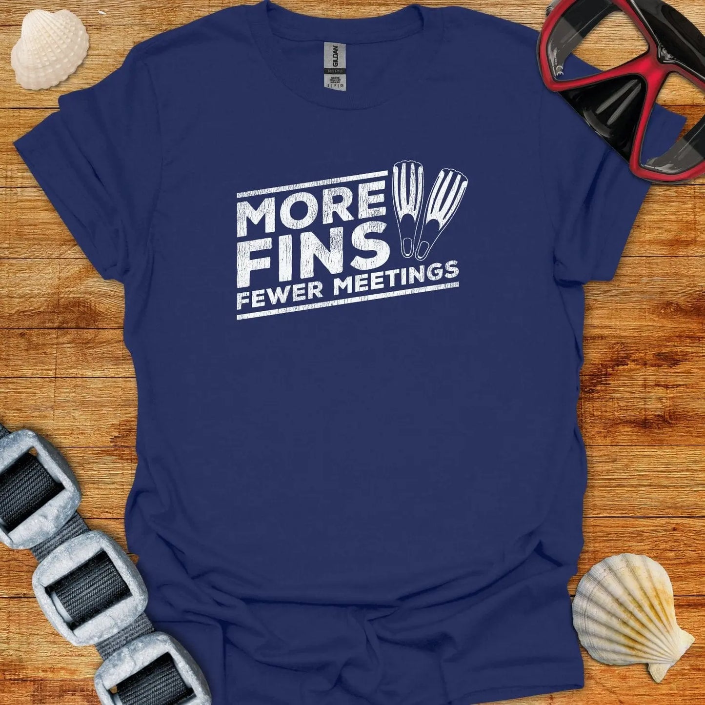 T-Shirt Navy / S More Fins