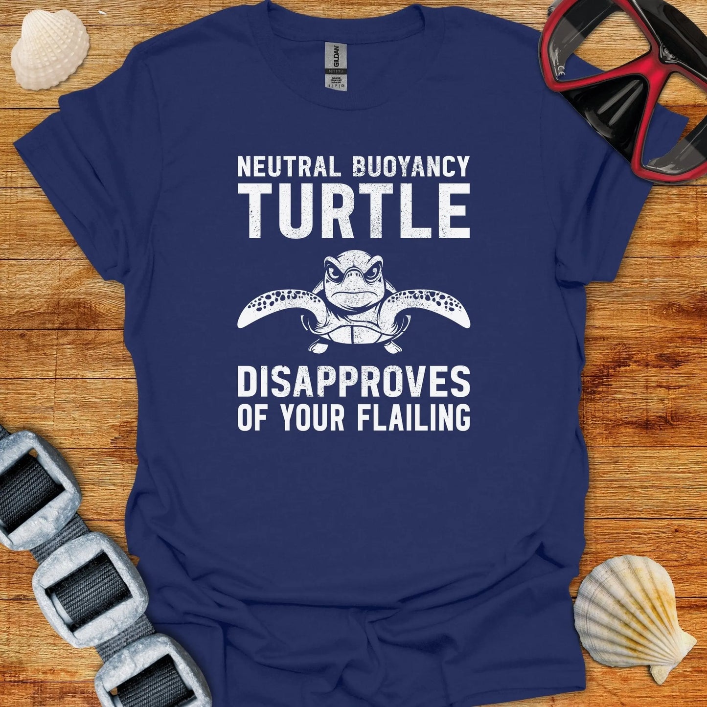 T-Shirt Navy / S Neutral Buoyancy Turtle T-Shirt