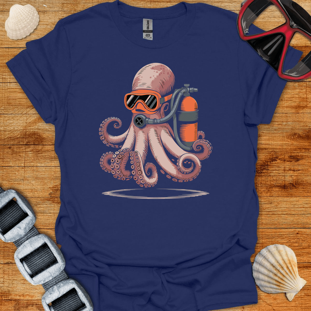 T-Shirt Navy / S Octopus Diver T-Shirt