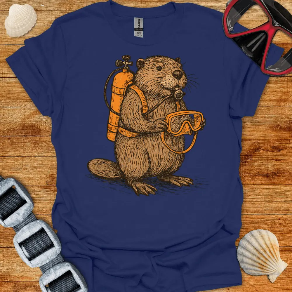 T-Shirt Navy / S Scuba Beaver T-Shirt