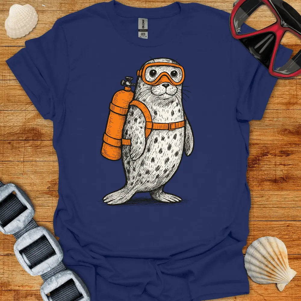 T-Shirt Navy / S Scuba Seal T-Shirt