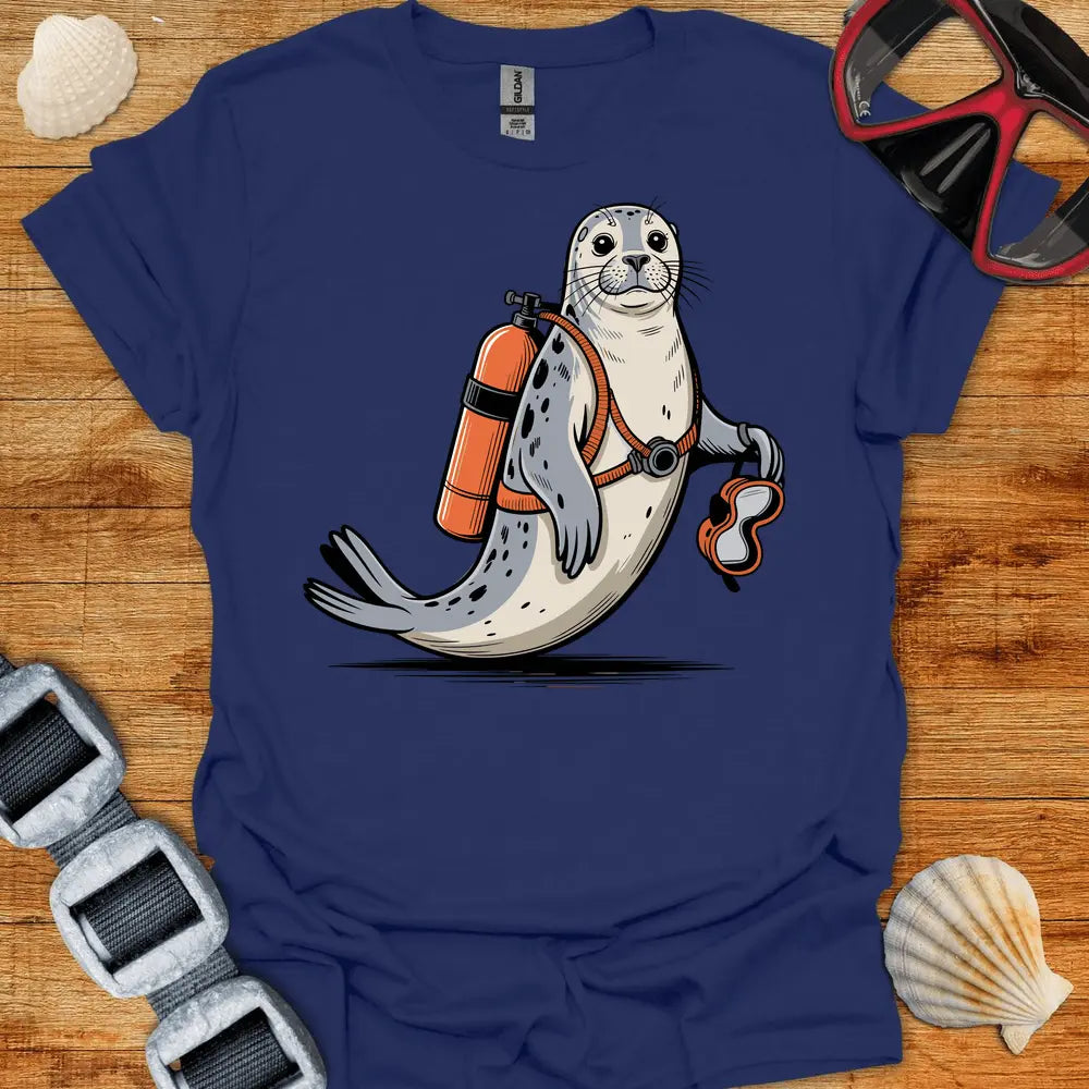 T-Shirt Navy / S Seal Diver T-Shirt
