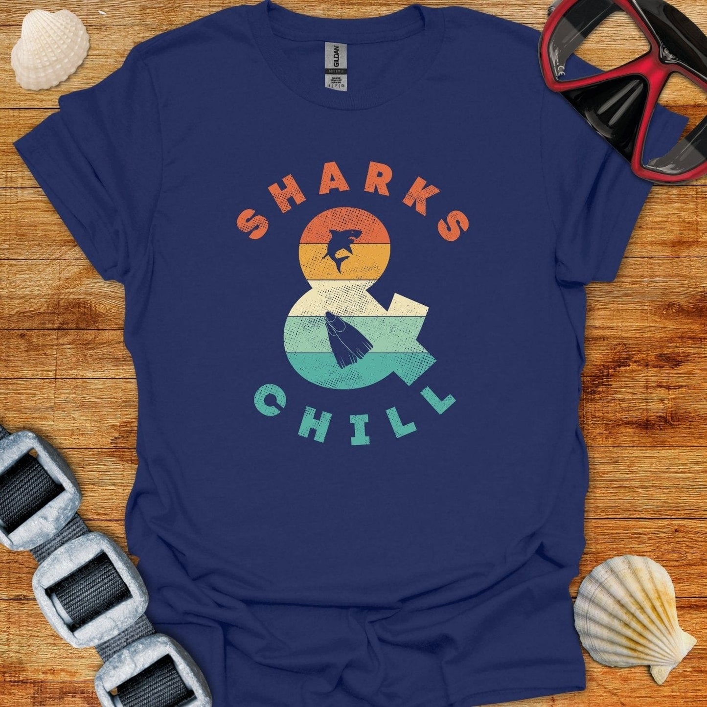 T-Shirt Navy / S Shark & Chill T-Shirt