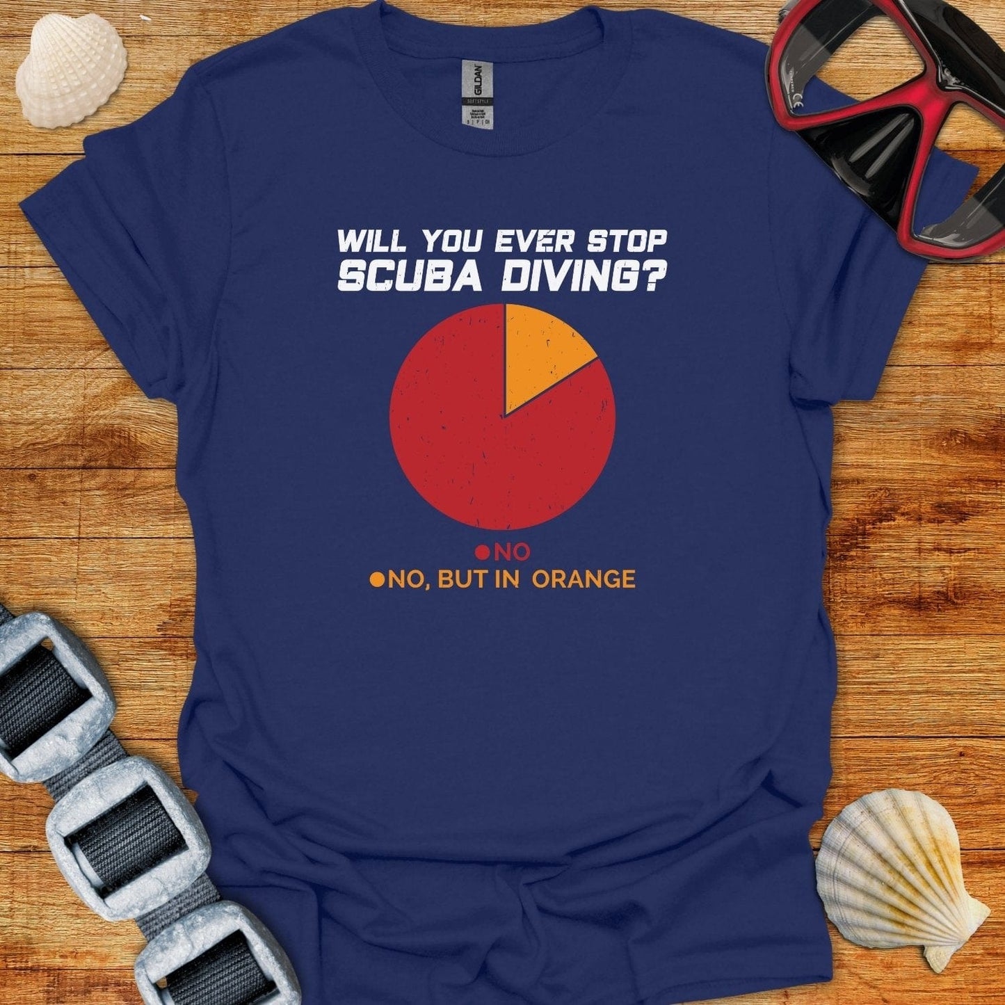 T-Shirt Navy / S Stop Diving No