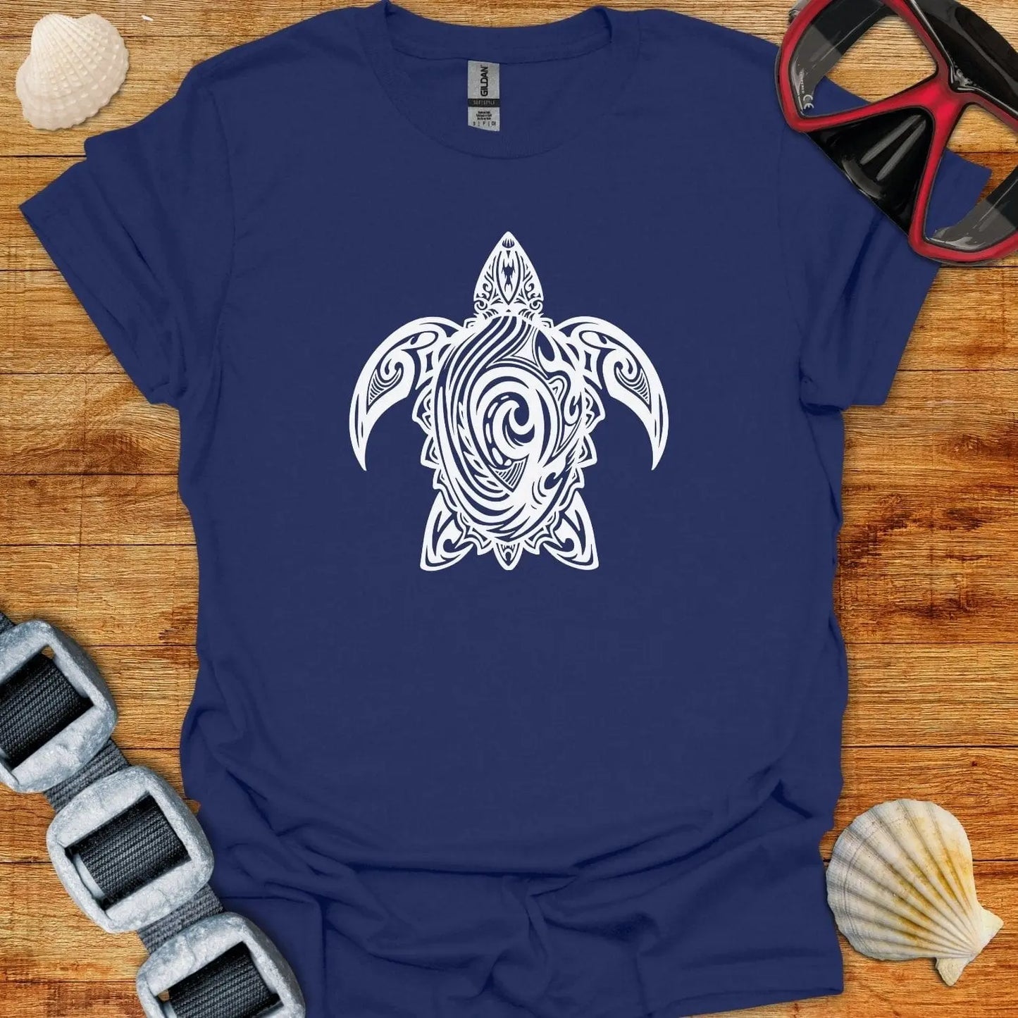 T-Shirt Navy / S Tribal Turtle T-Shirt