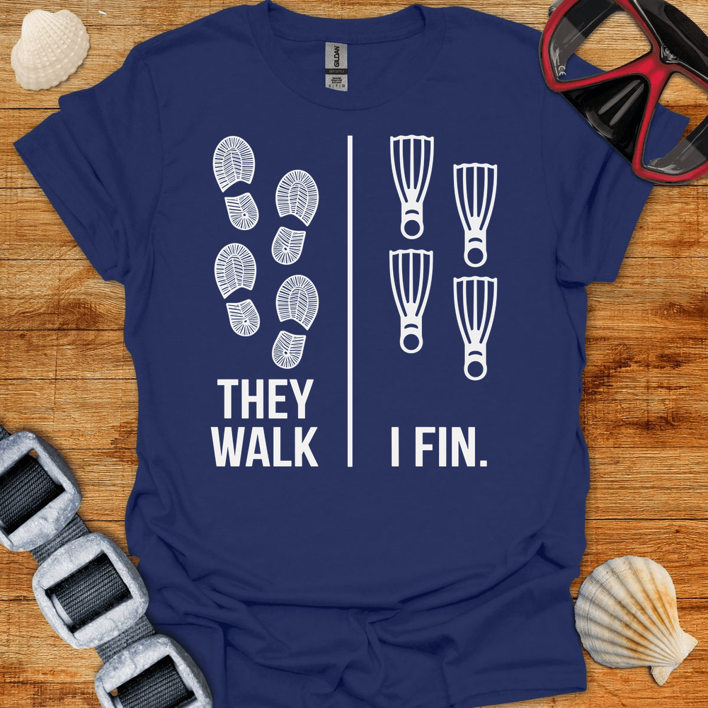 T-Shirt Navy / S Walk Fin T-Shirt