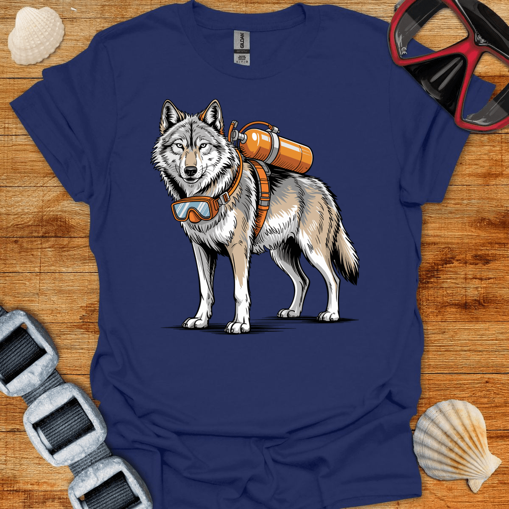 T-Shirt Navy / S Wolf Diver T-Shirt