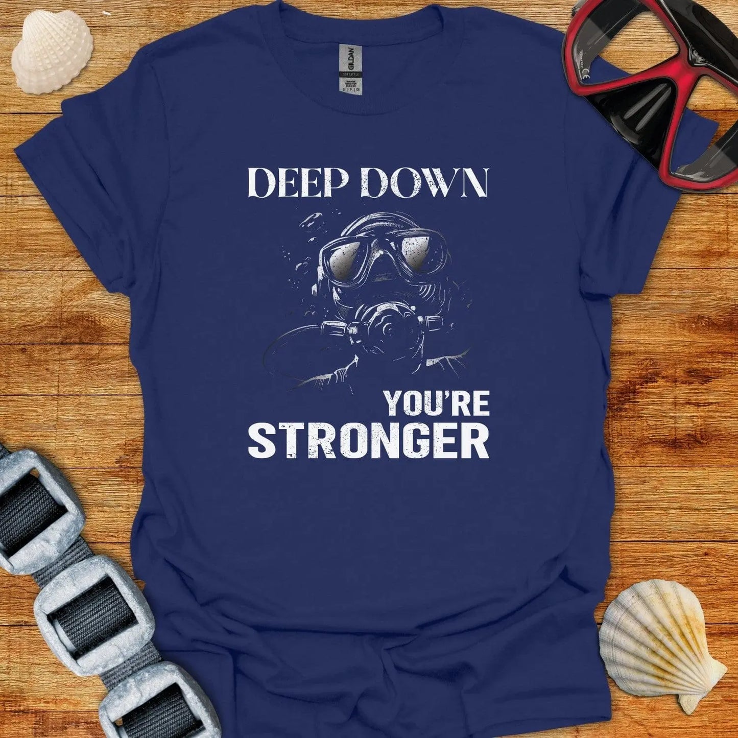 T-Shirt Navy / XS Deep Down You Are Stronger