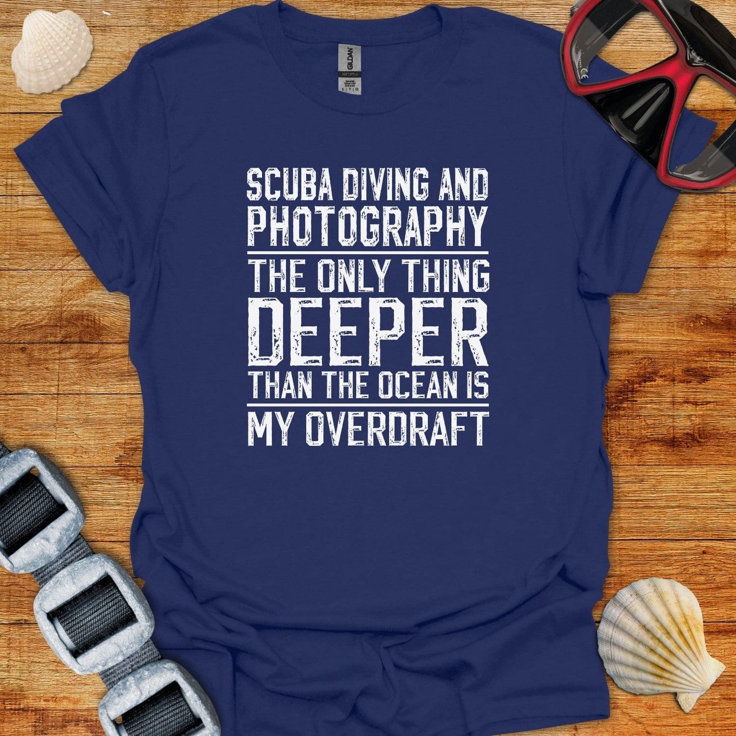T-Shirt Navy / XS Diving and Photography Over Draft