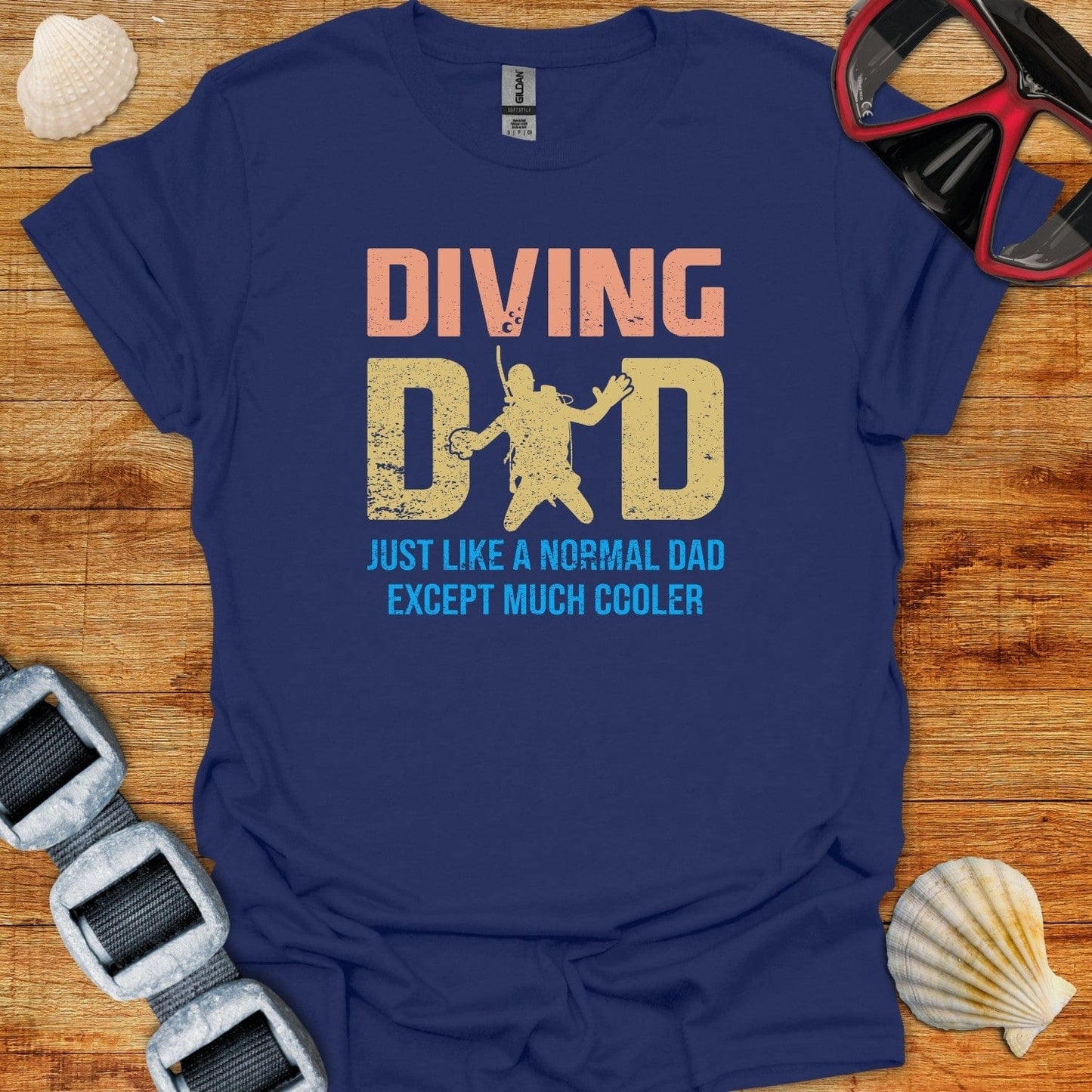 T-Shirt Navy / XS Diving Dad