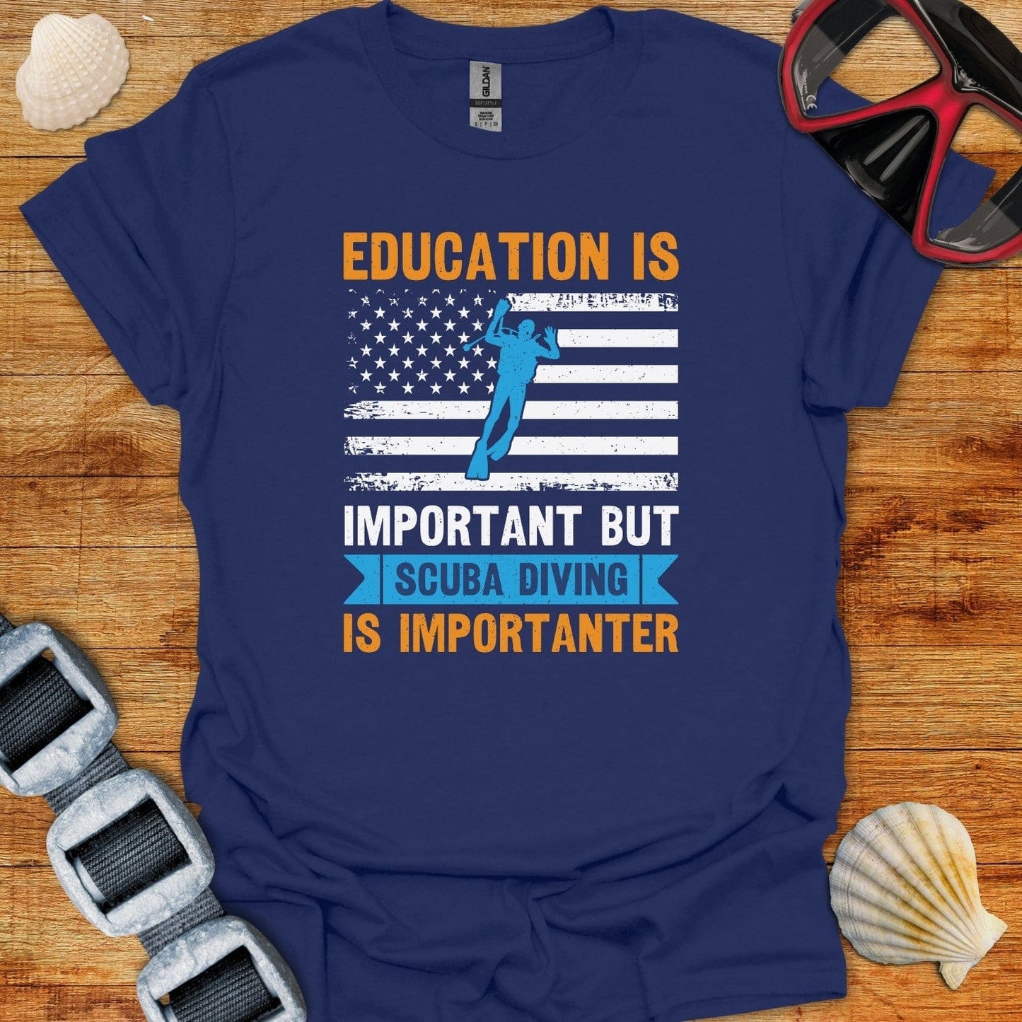 T-Shirt Navy / XS Diving Is Importanter!