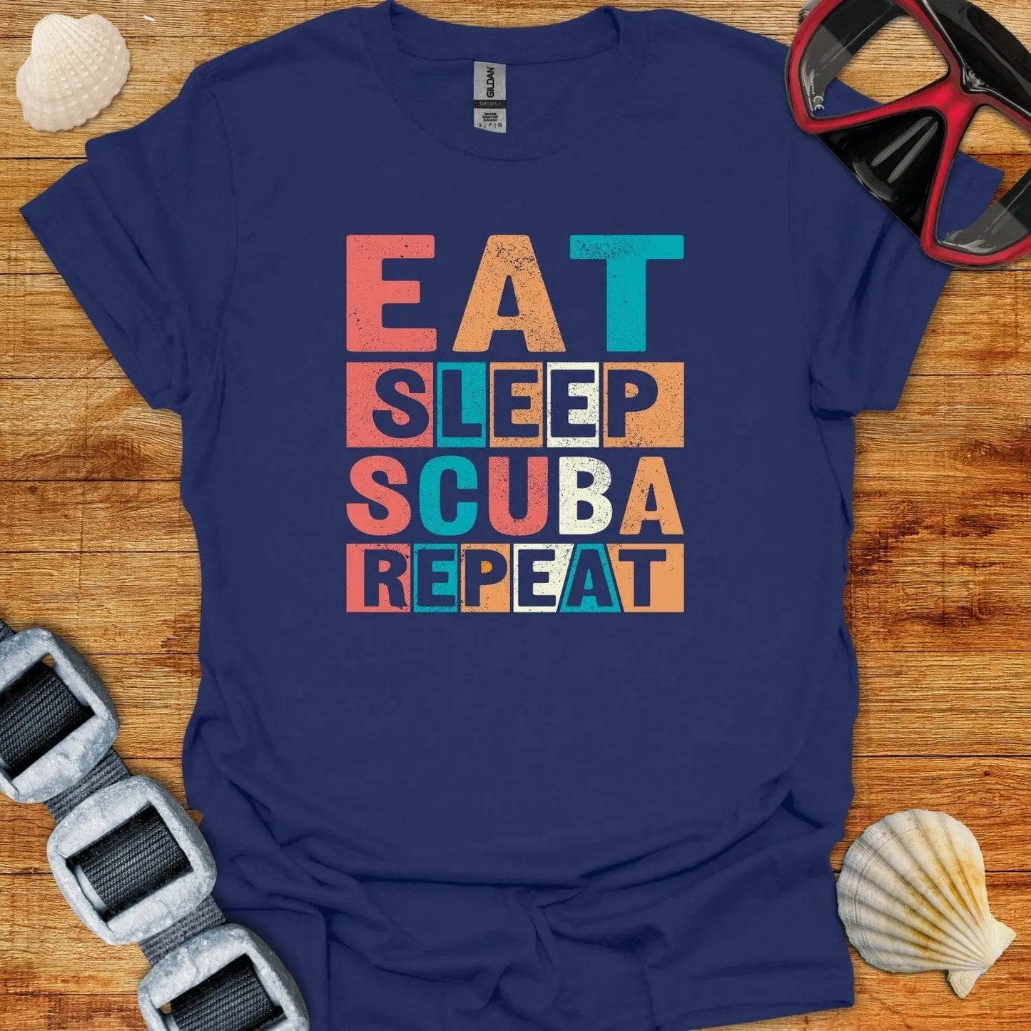 T-Shirt Navy / XS Eat Sleep Dive Repeat