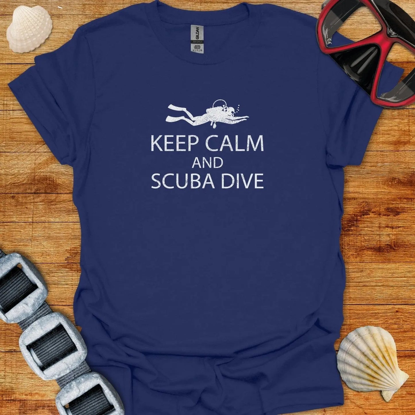 T-Shirt Navy / XS Keep Calm And Scuba