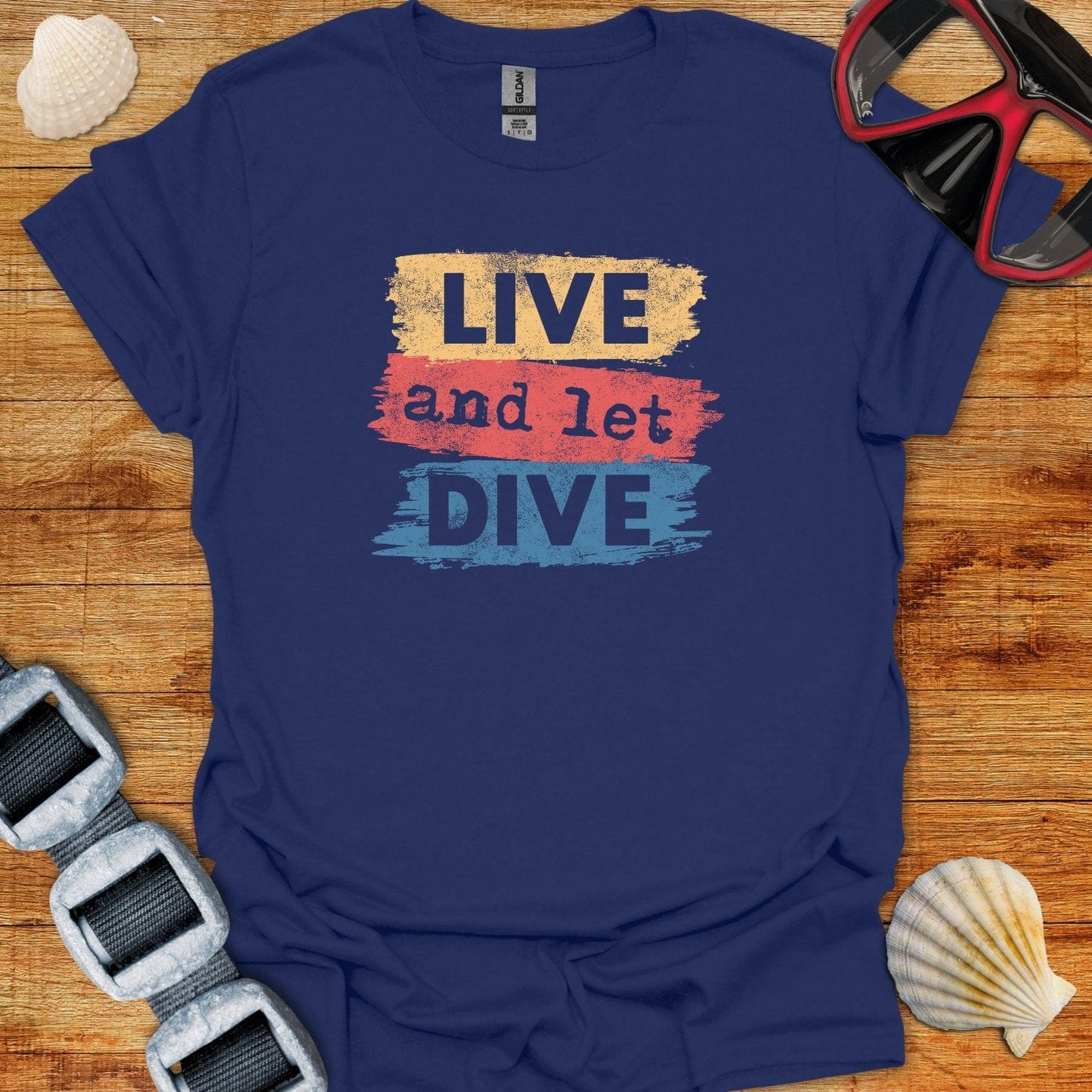 T-Shirt Navy / XS Live & Let Dive