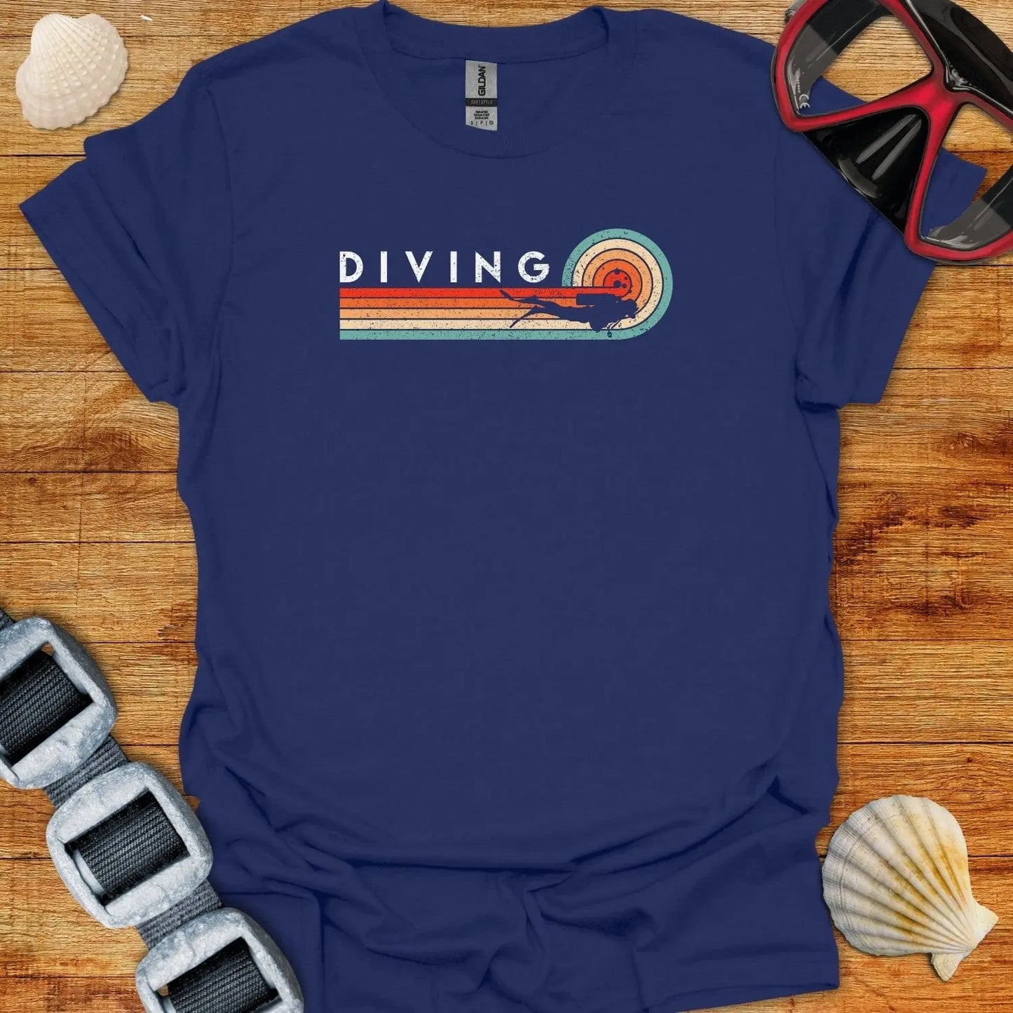 T-Shirt Navy / XS Retro Diving