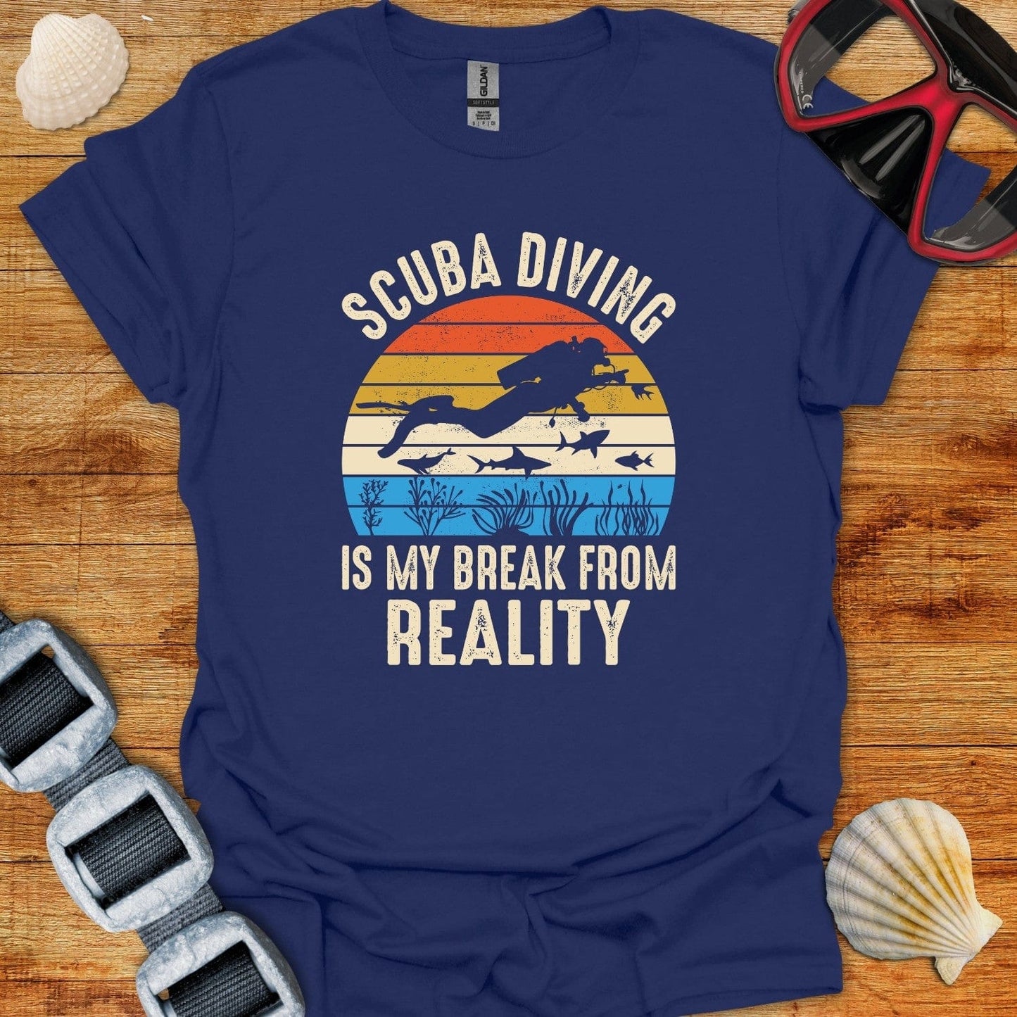T-Shirt Navy / XS Scuba Break From Reality