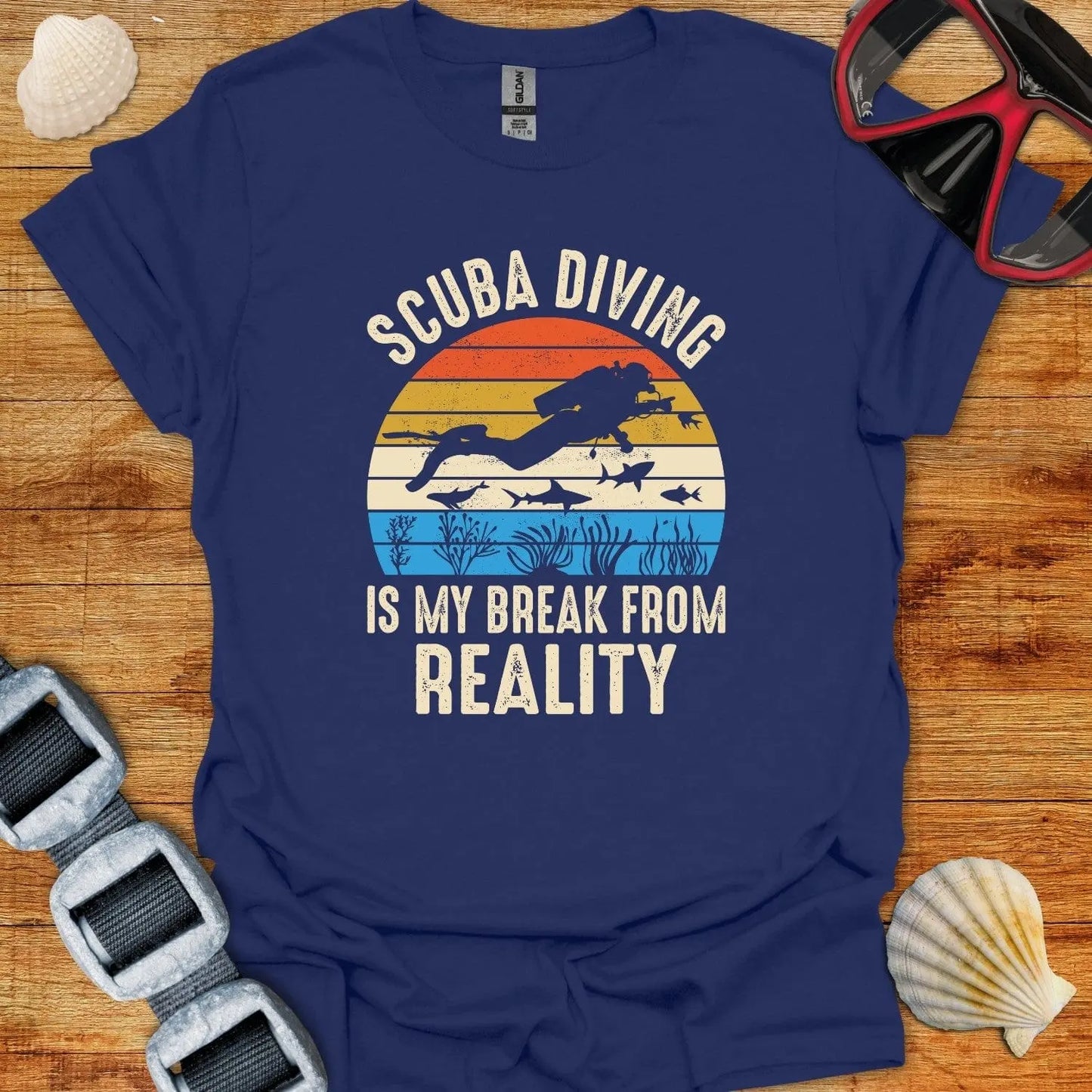 T-Shirt Navy / XS Scuba Break From Reality