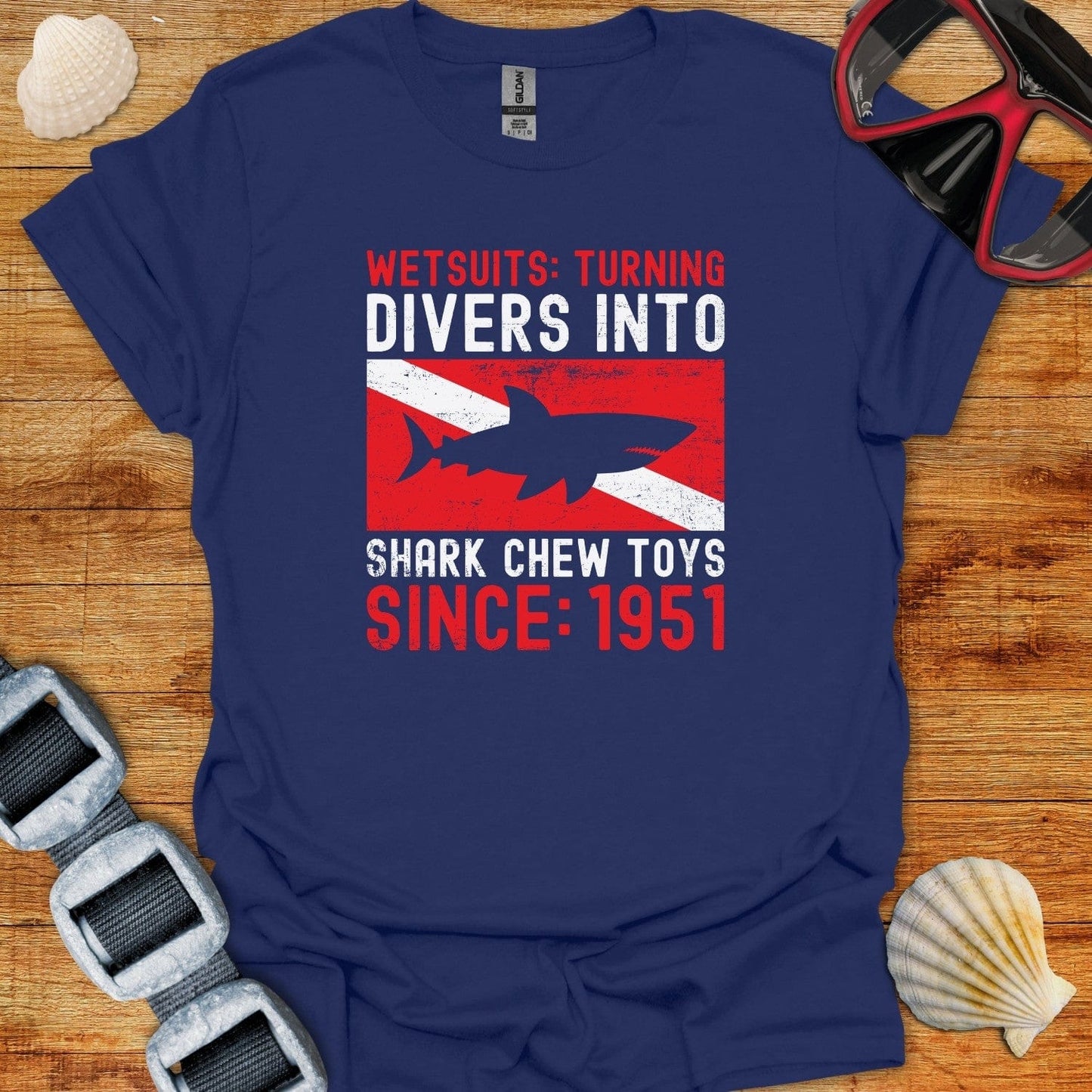 T-Shirt Navy / XS Shark Chew Toy