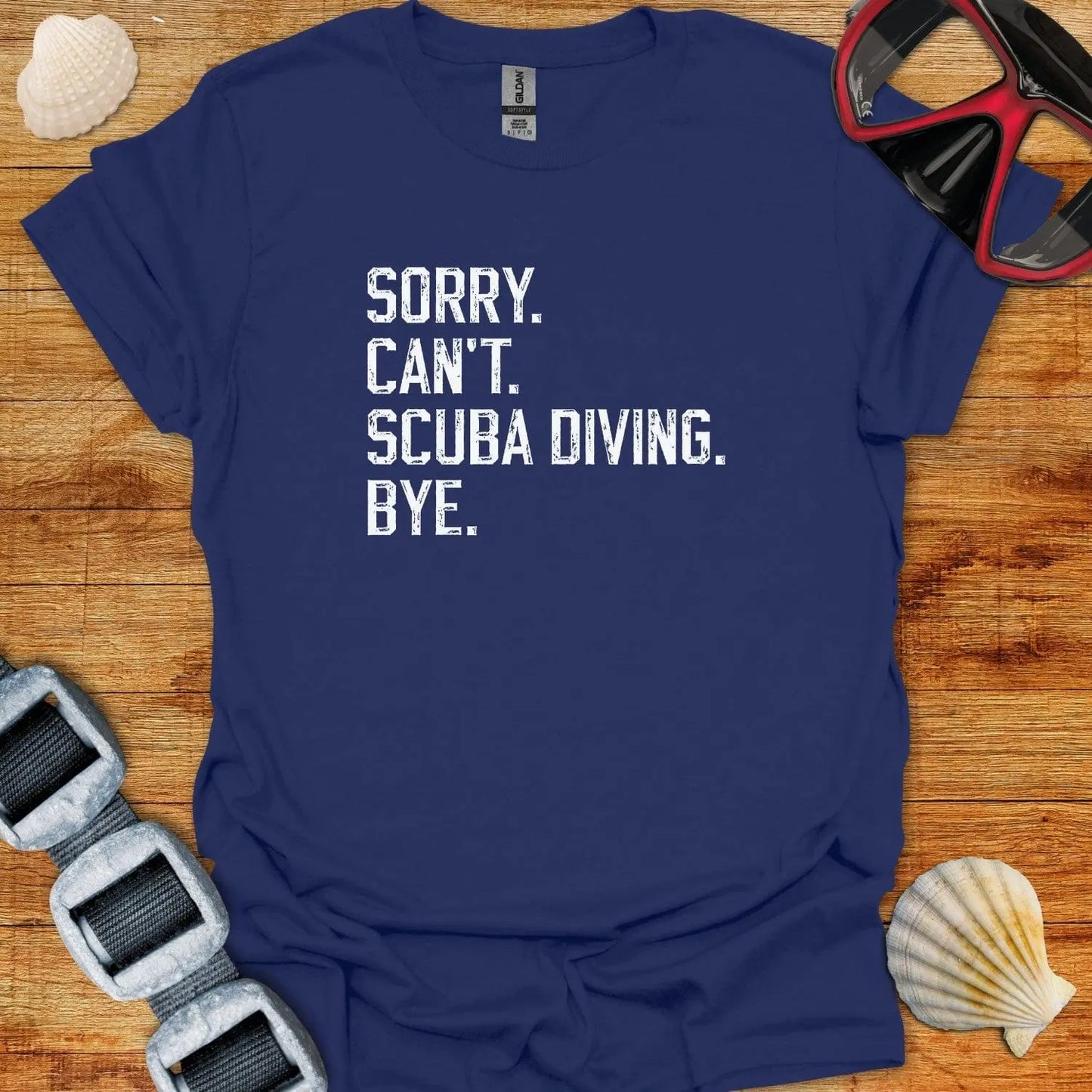 T-Shirt Navy / XS Sorry Can't Scuba Diving