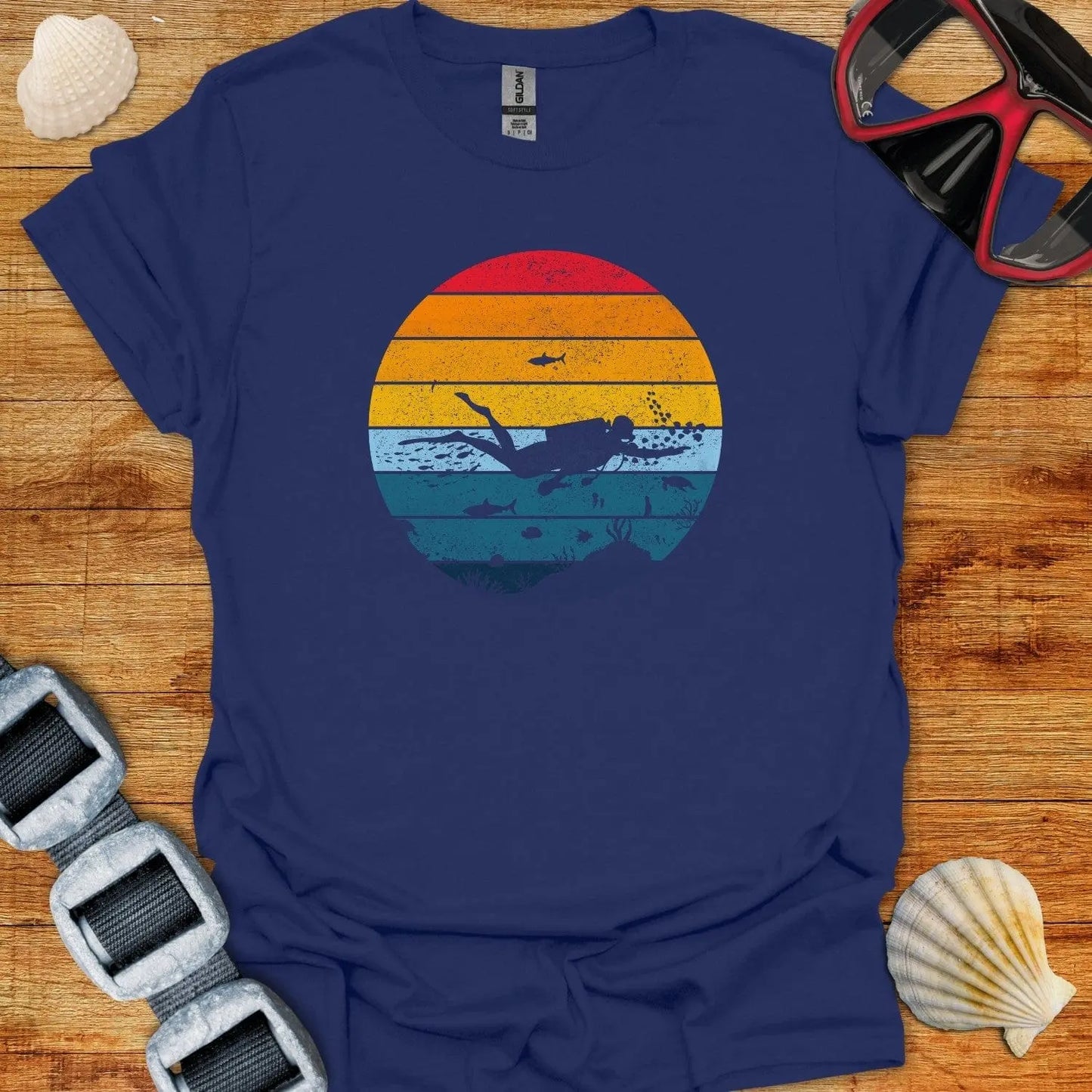 T-Shirt Navy / XS Sunset Diver