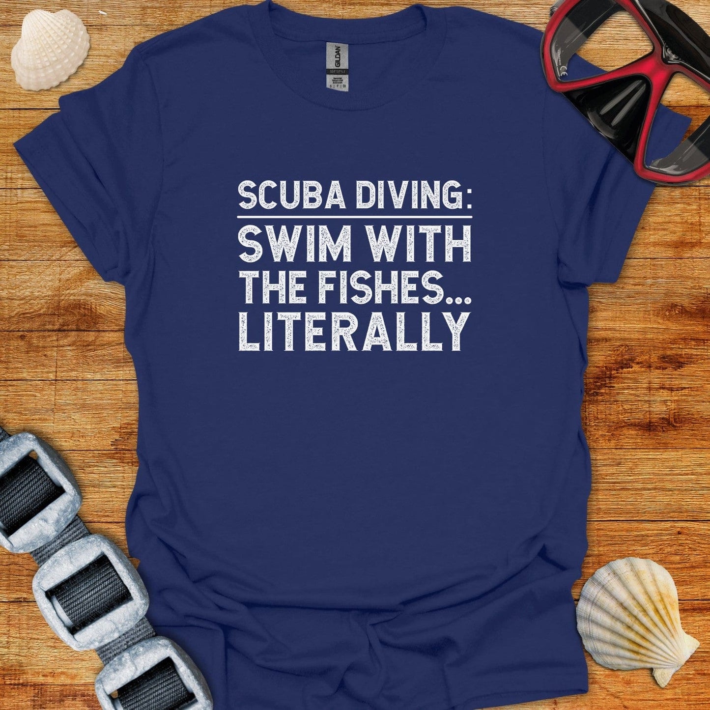 T-Shirt Navy / XS Swim With The Fishes