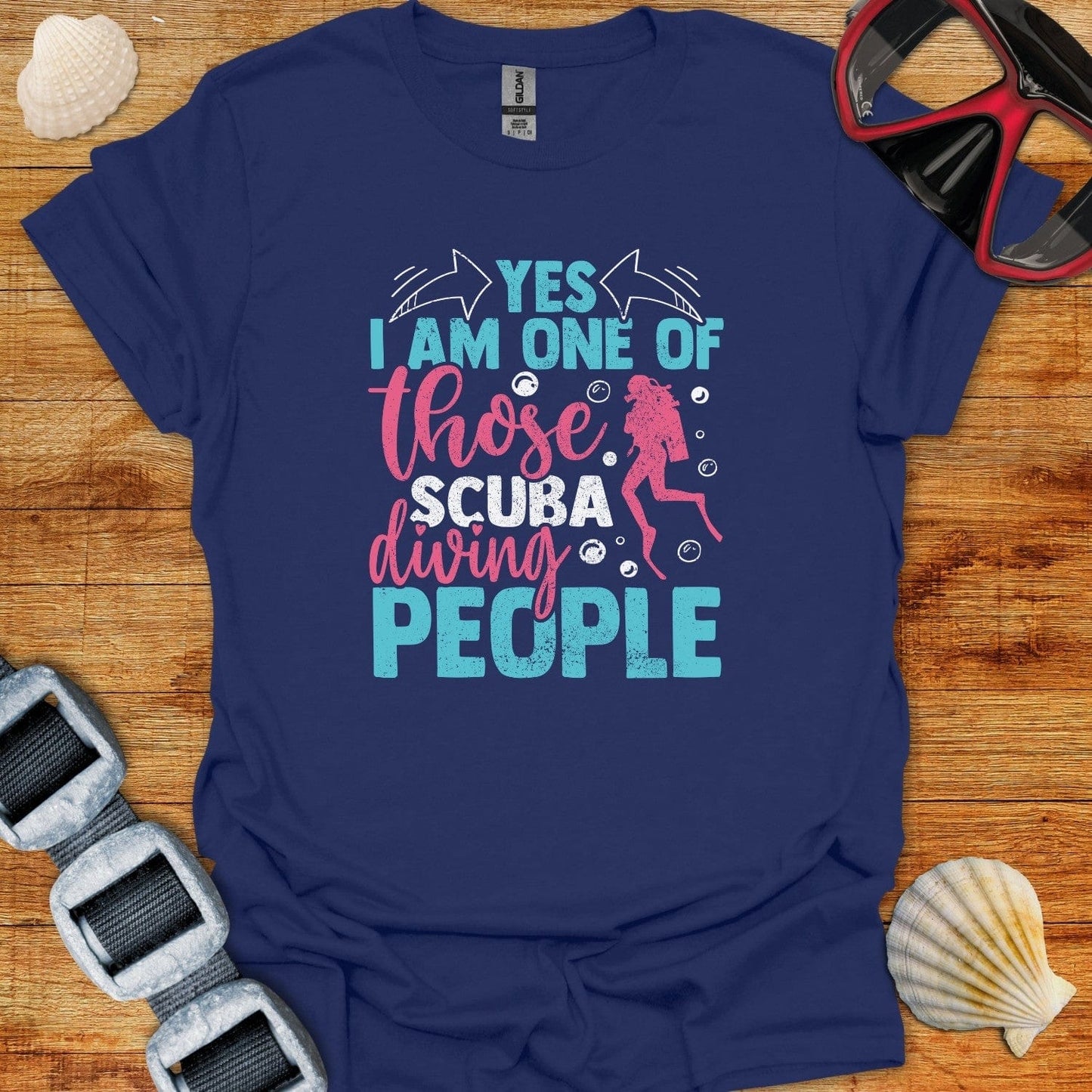 T-Shirt Navy / XS Yes I Am One Of Those Diving People